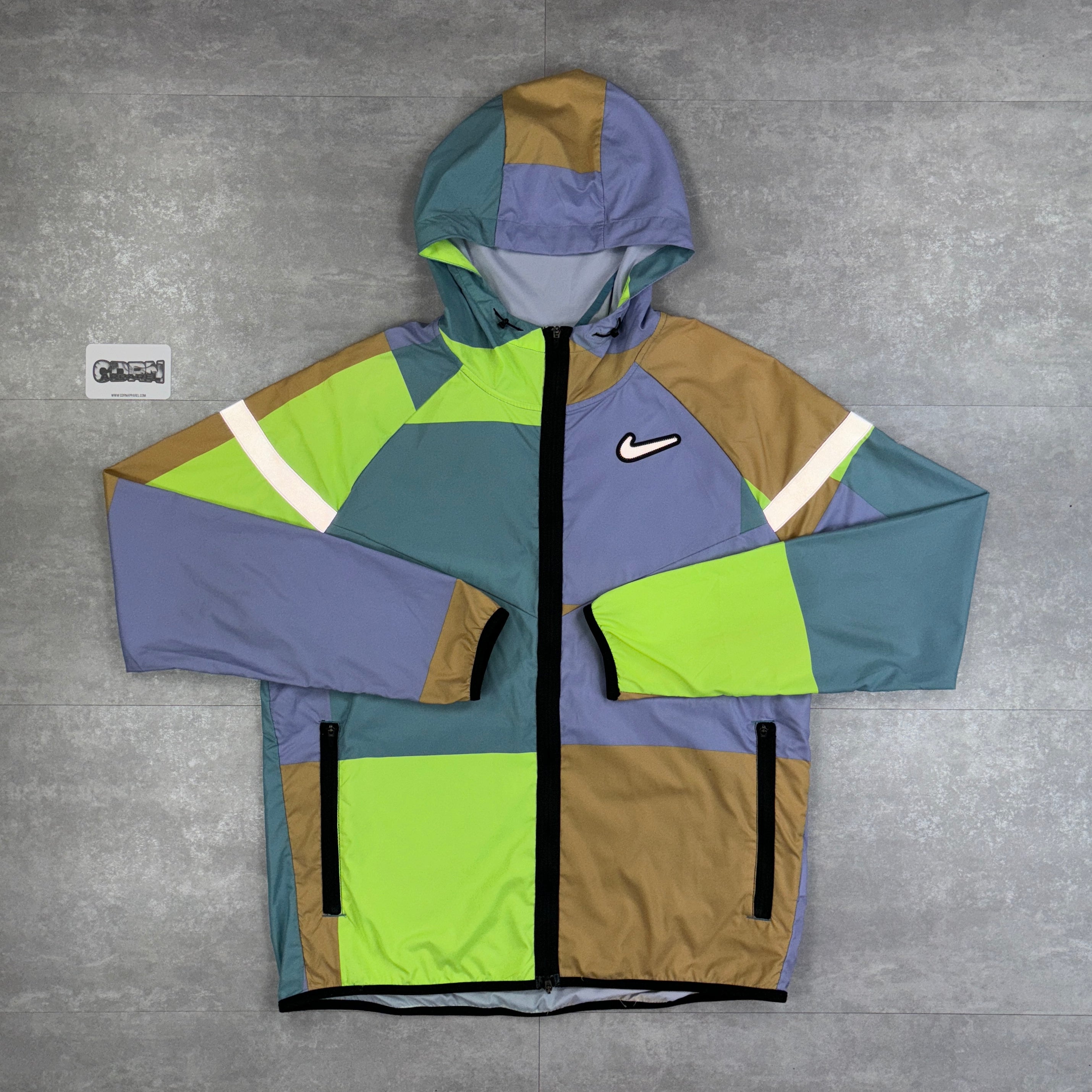 Nike Patchwork Windbreaker Jacket - Yellow/Lilac