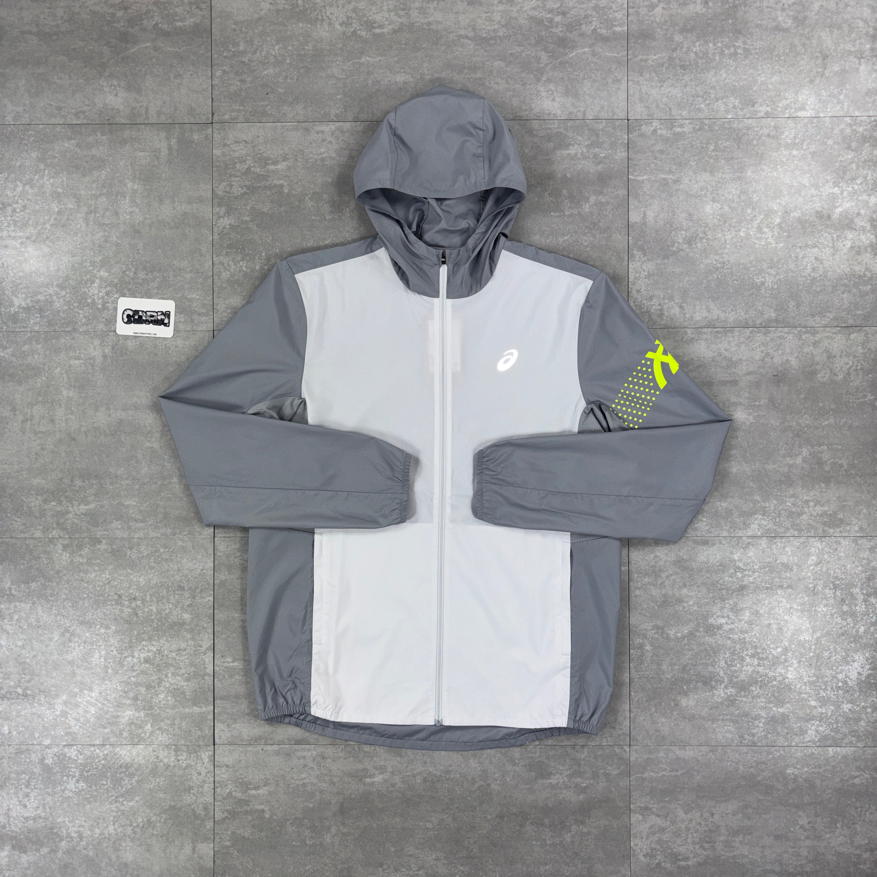 Asics Icon Windbreaker Jacket Grey / Neon & Grey / Neon Asics Icon Shorts Set