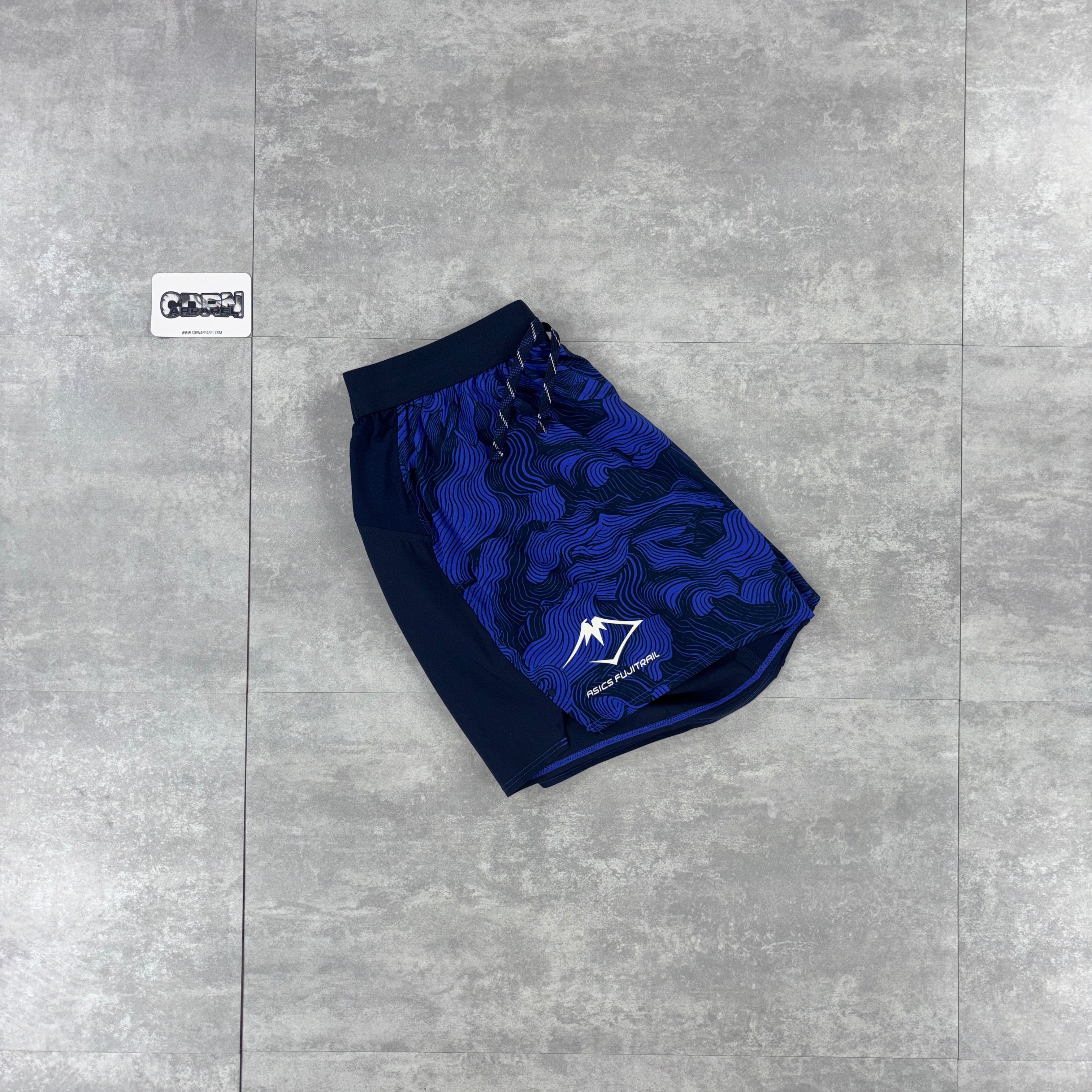 Asics Fujitrail Windbreaker Jacket Dark Cobalt & Dark Cobalt Asics Fujitrail Shorts Set