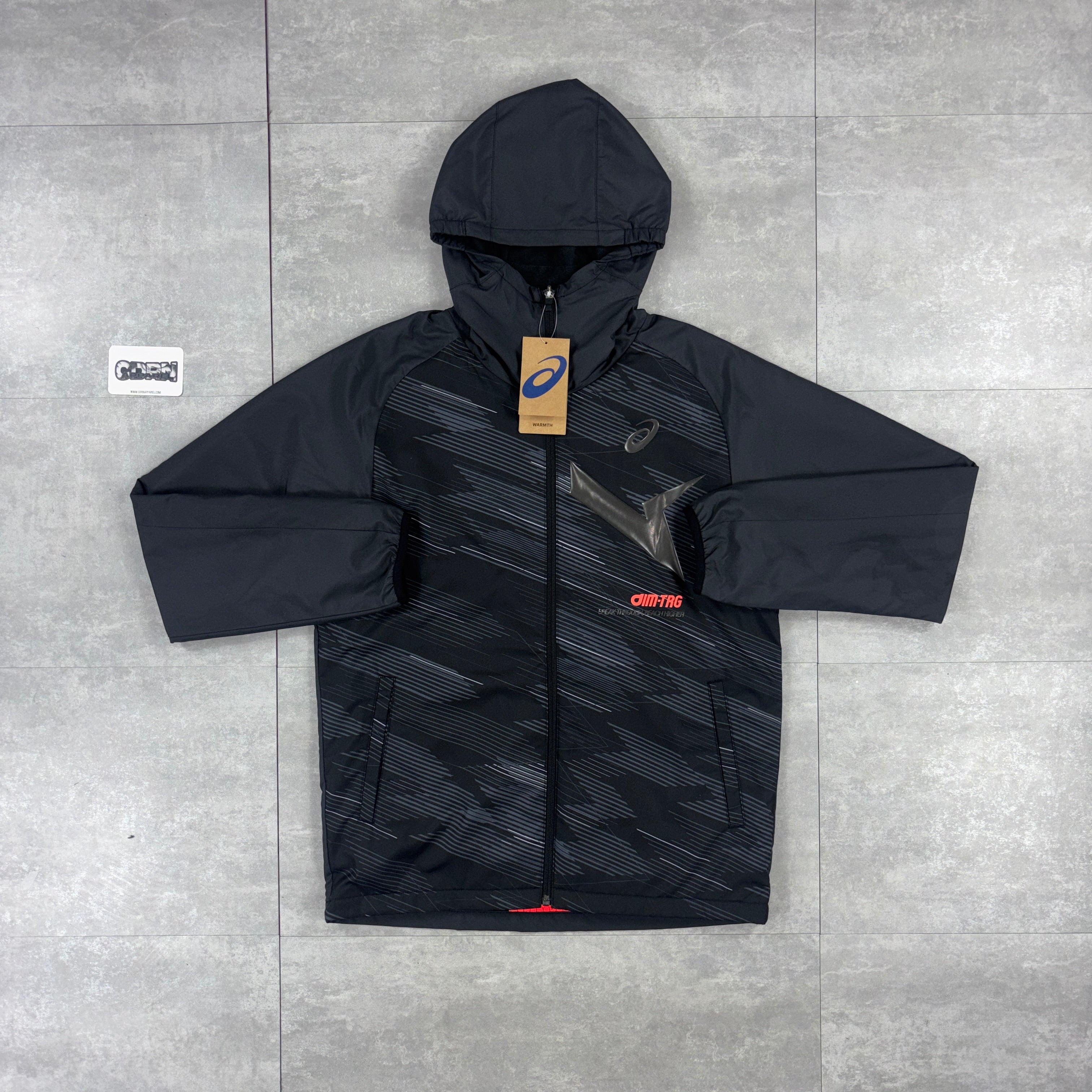 ASICS Black AIM TRG Jacket, Black Asics Jacquard T-Shirt & Black ASICS Performance Shorts Set