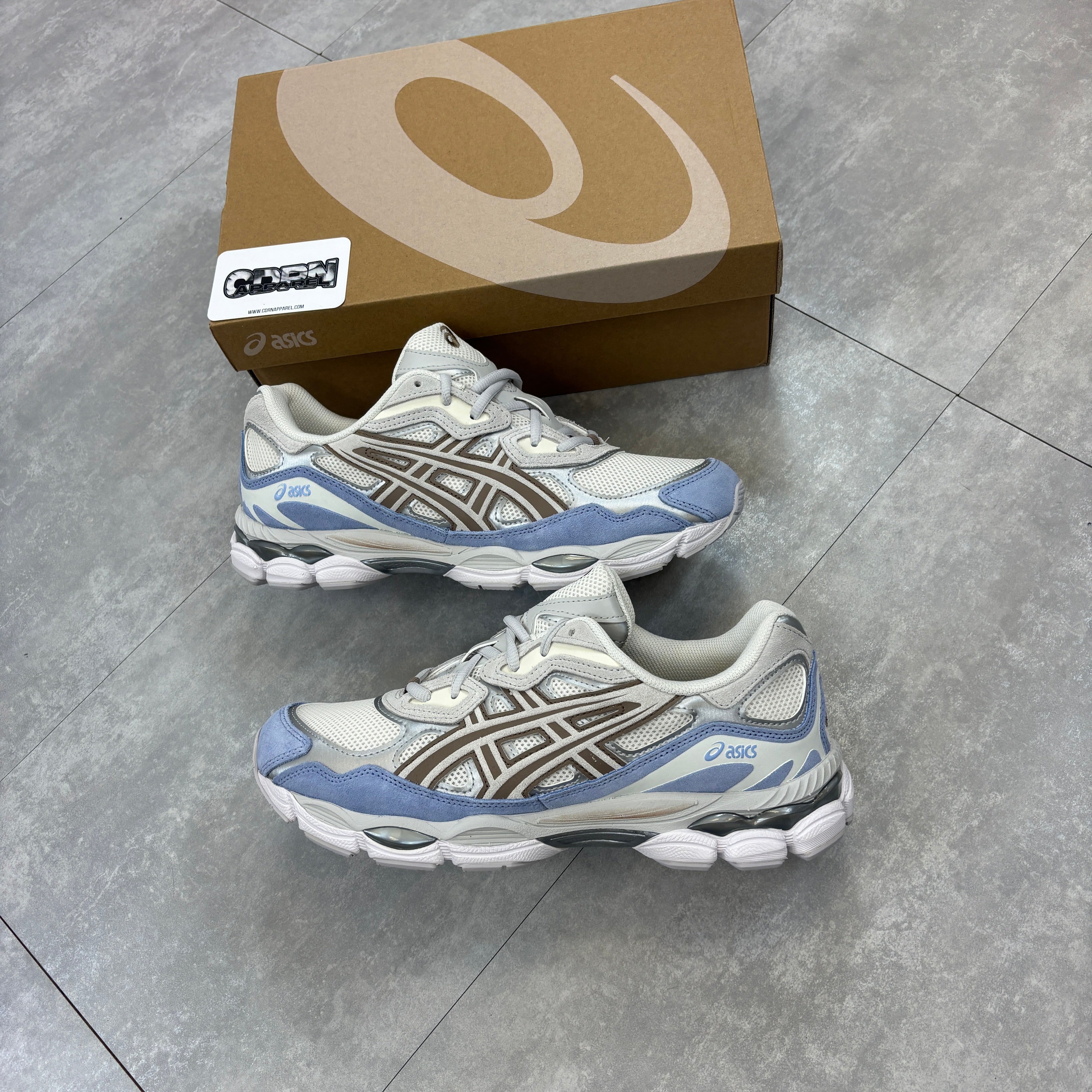 Asics Gel NYC Trainers - Cloud Grey / Blue