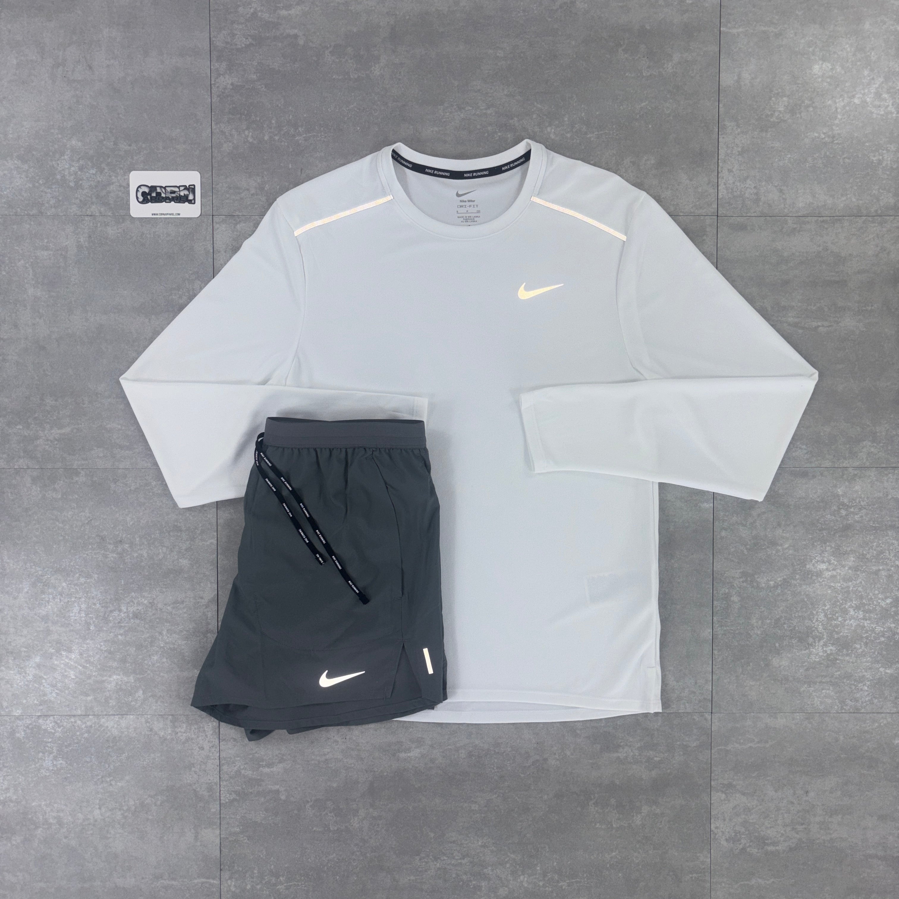 Nike Miler 1.0 Long Sleeve T-Shirt - White