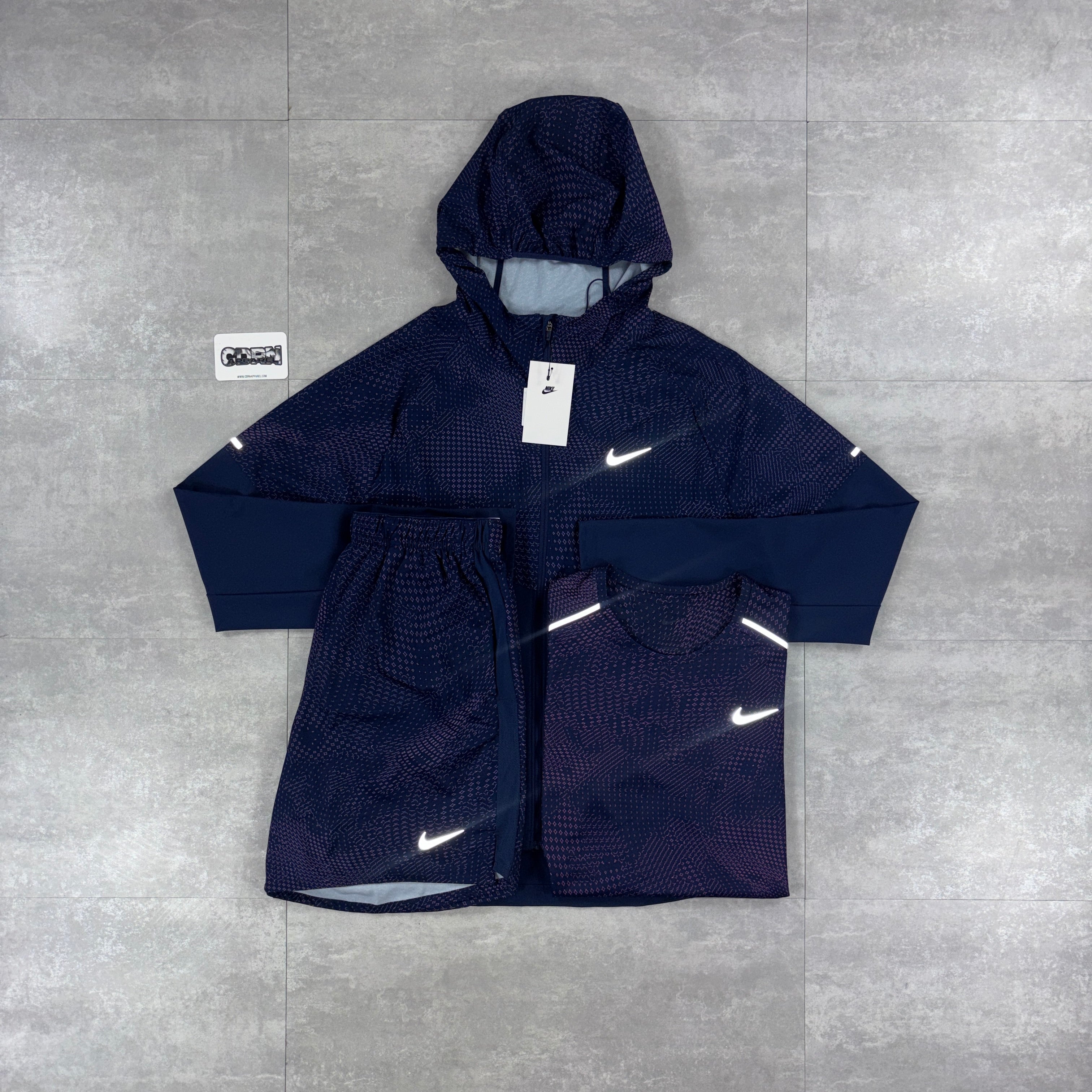 Nike Festival Purple Repel Windbreaker, Festival Purple Miler 1.0 & Challenger Shorts Set