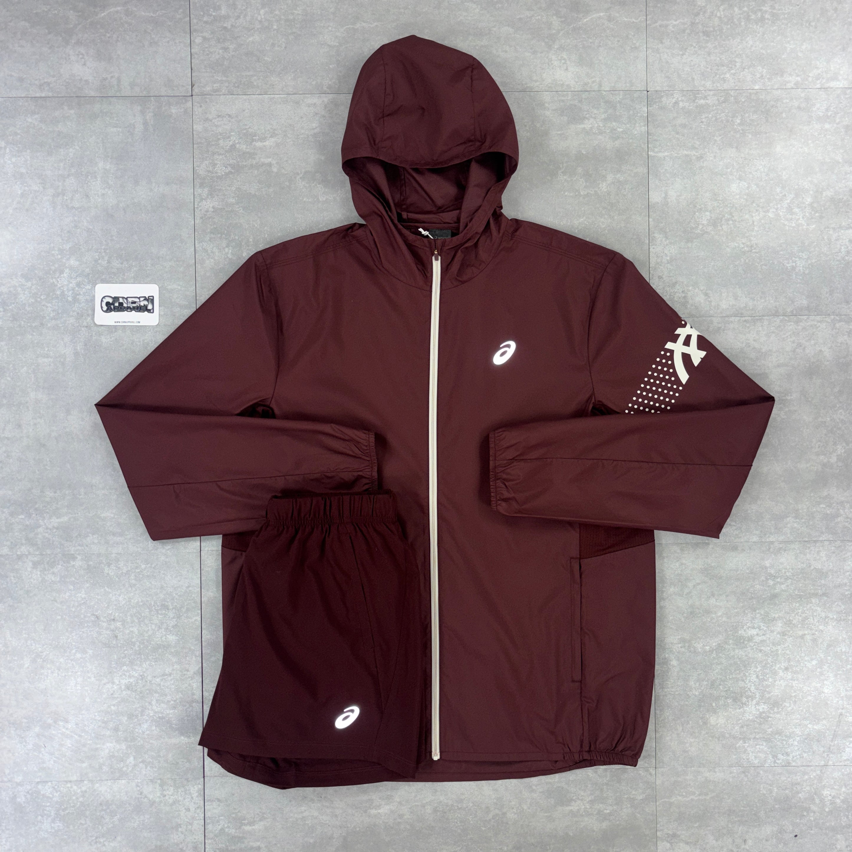 Asics Icon Windbreaker Jacket - Maroon