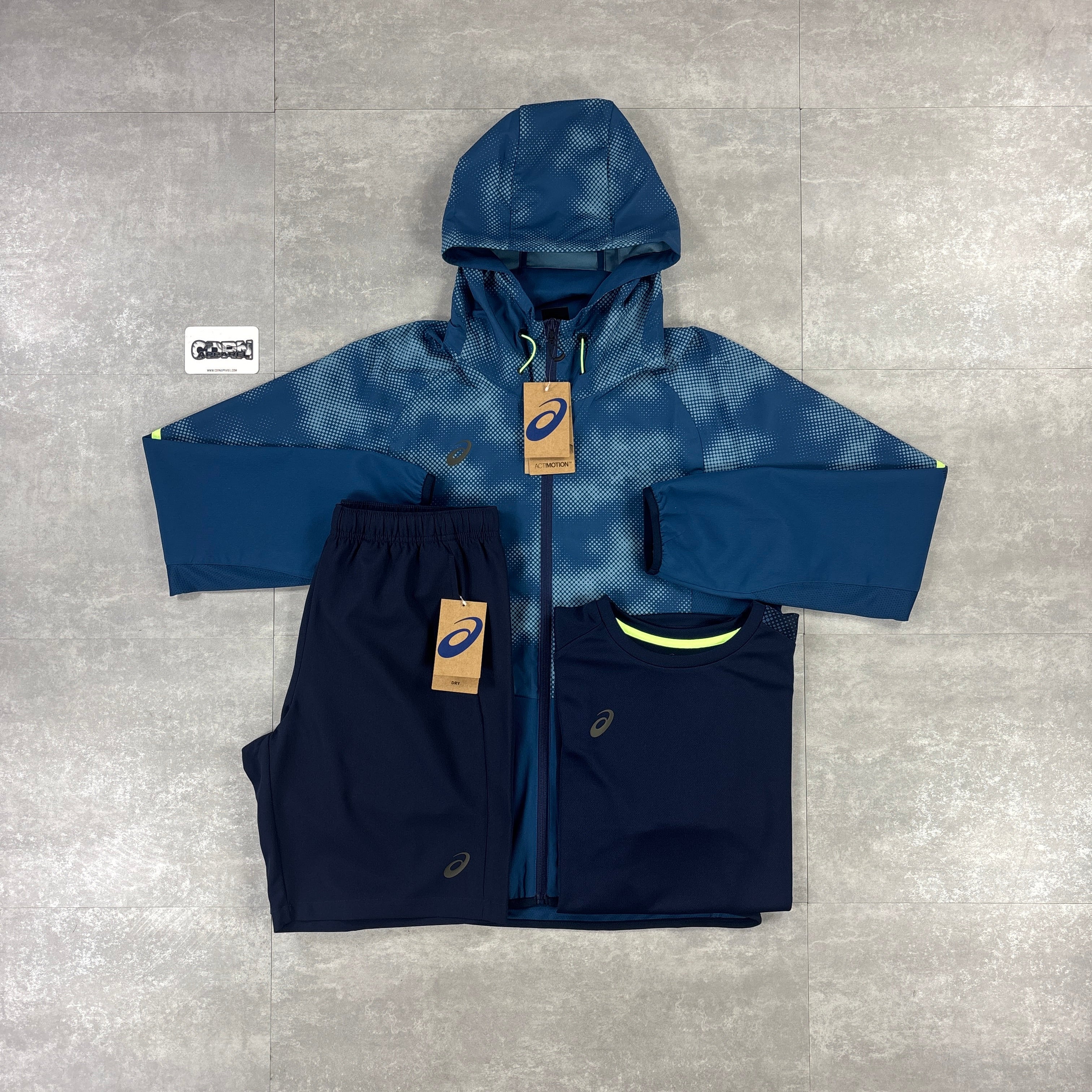 Asics Waterproof Camo Windrunner Blue Bundle