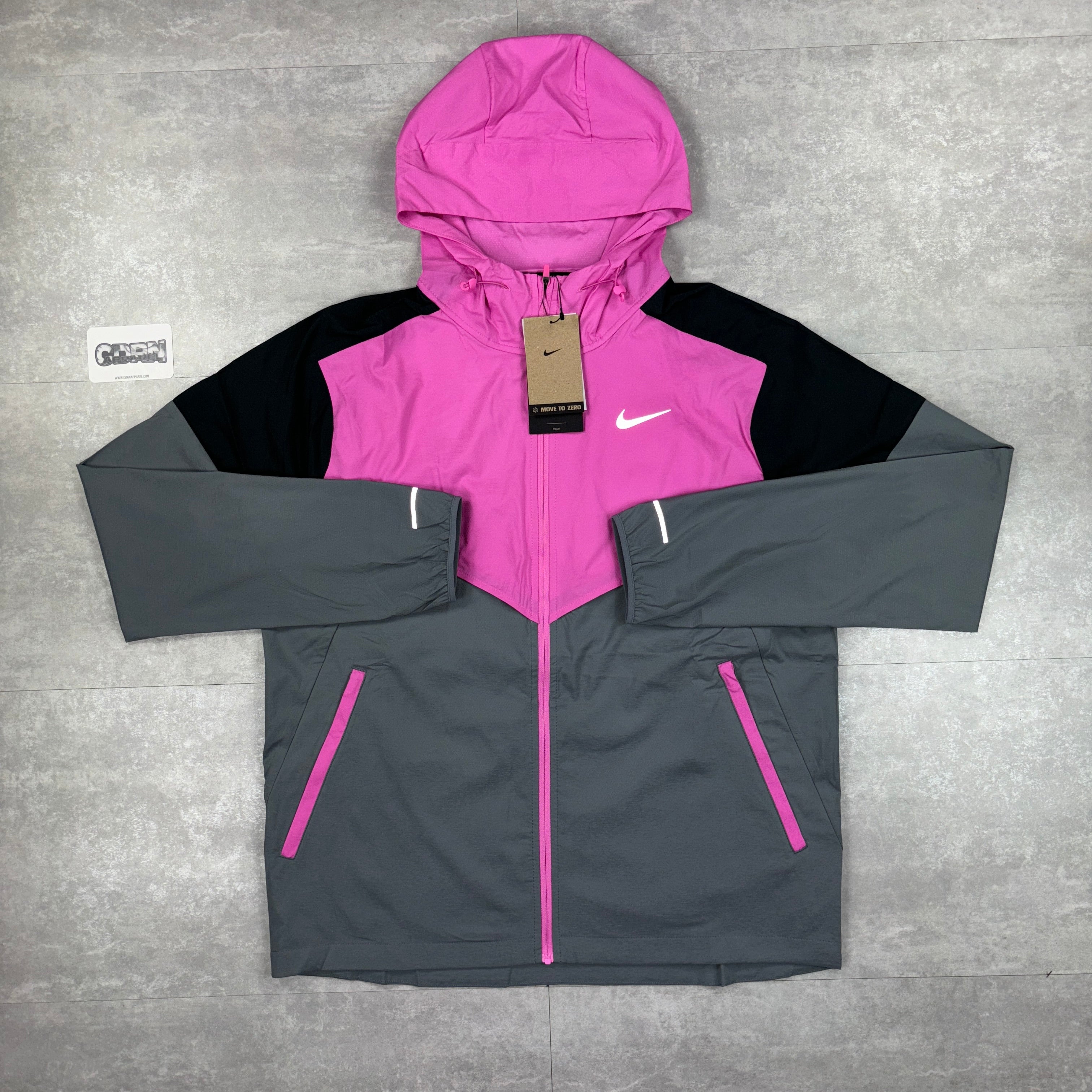Nike Playful Pink UV Windbreaker & Challenger Shorts Set