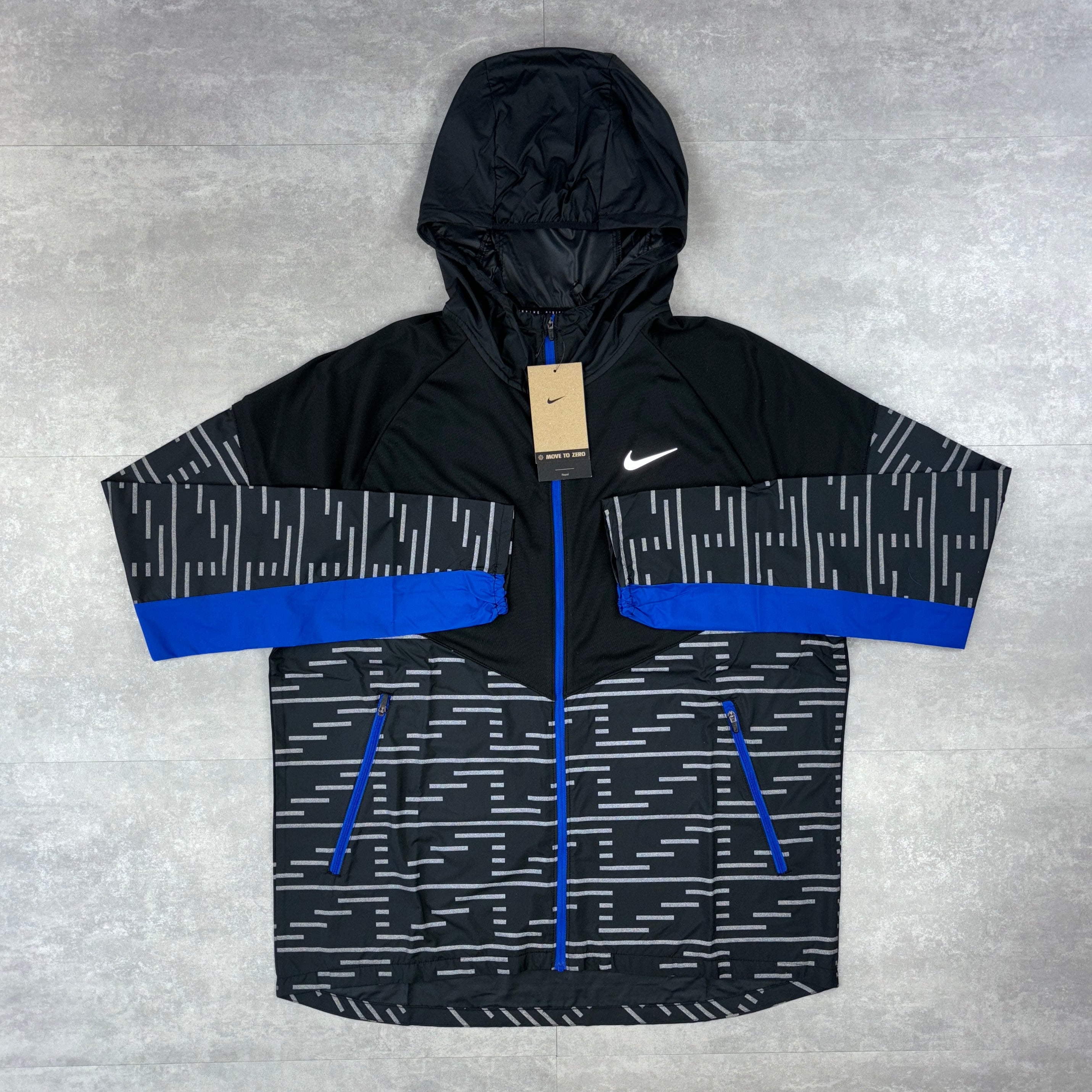 Nike Running Division Windbreaker Jacket - Black/Blue