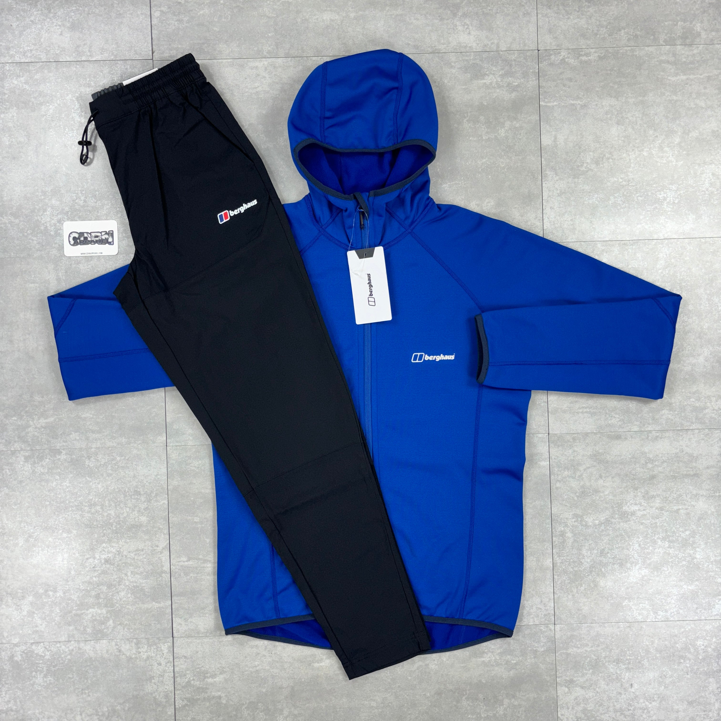 Berghaus Blue Appley Windbreaker & Black Theran Pants Set