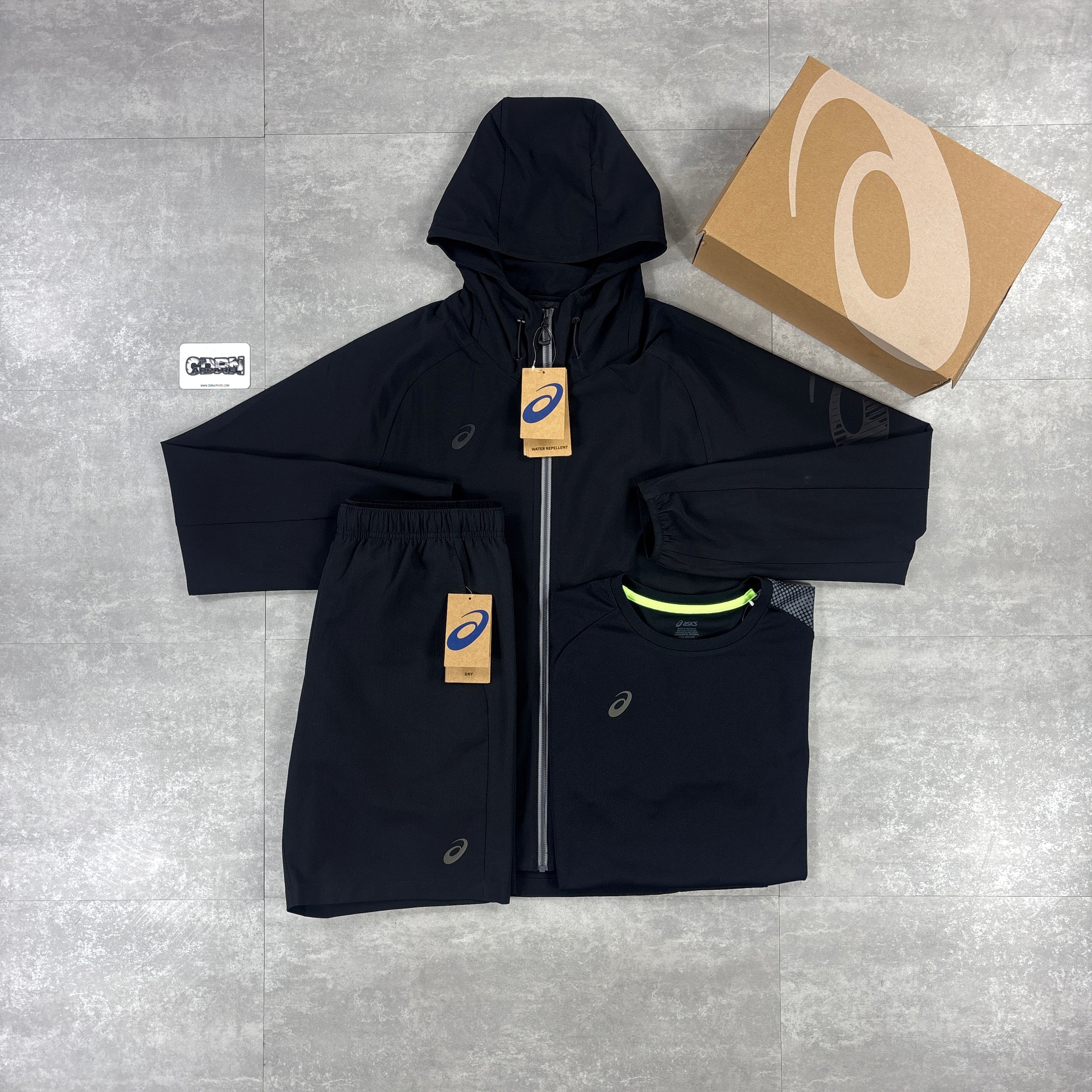 Asics Waterproof Windrunner Black Bundle