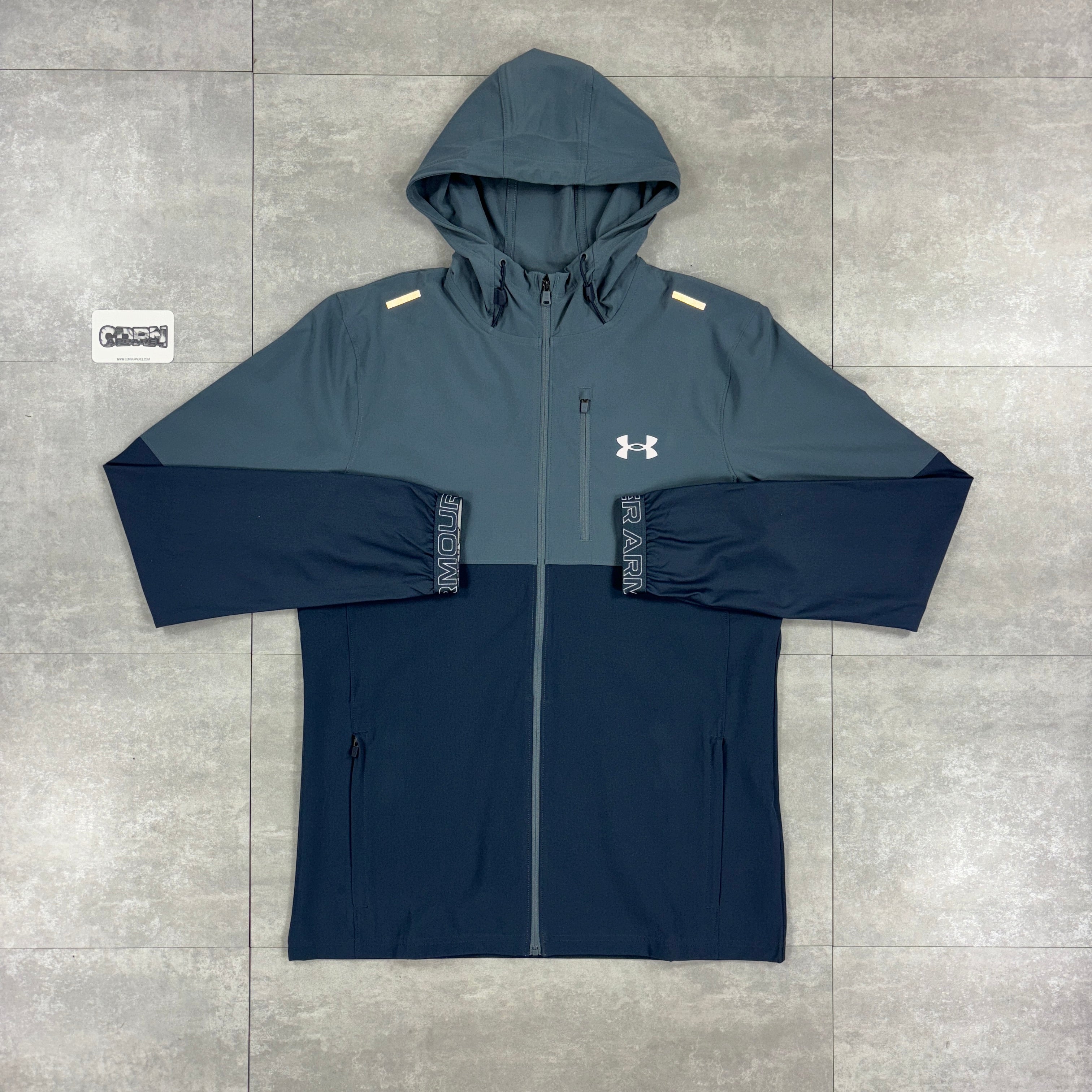 Under Armour Navy Vanish Woven Windbreaker & Navy Vanish Pants Set