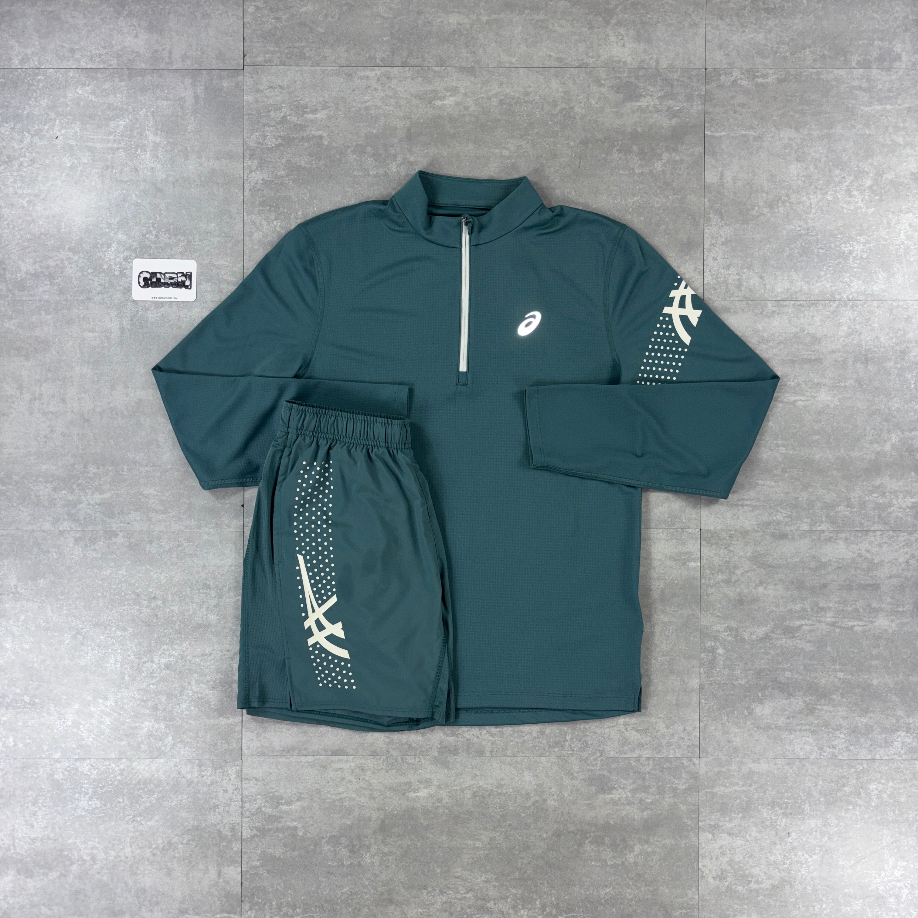 Asics Icon 1/4 Zip - Foggy Teal