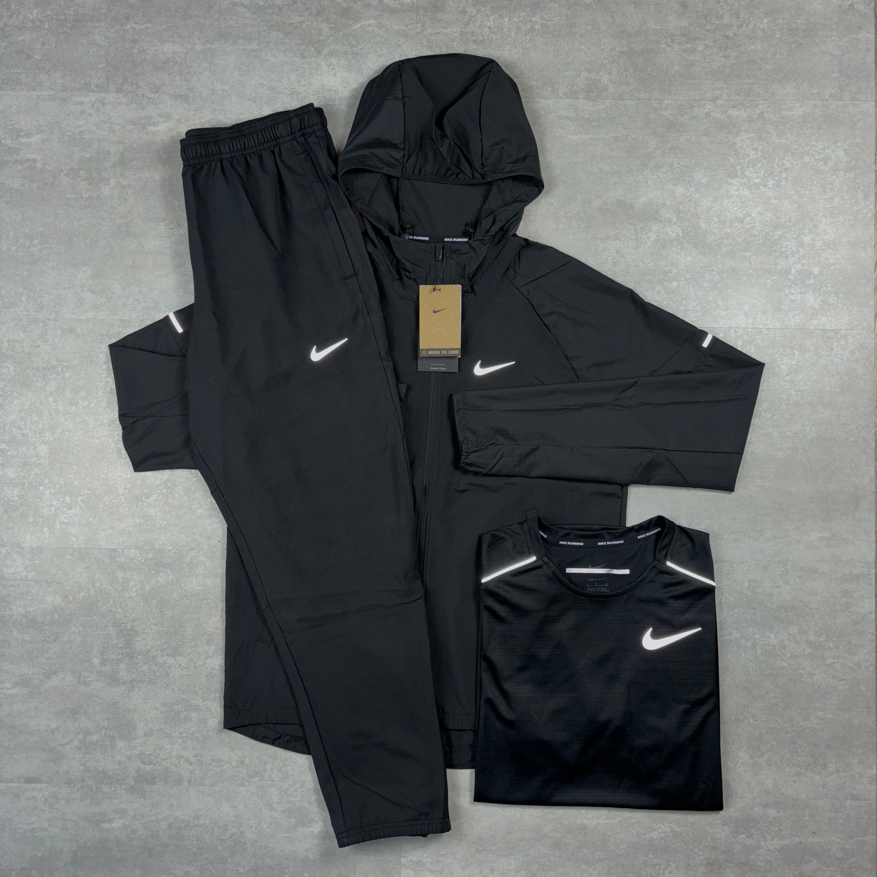 Nike Miler Repel Windbreaker Jacket - Black