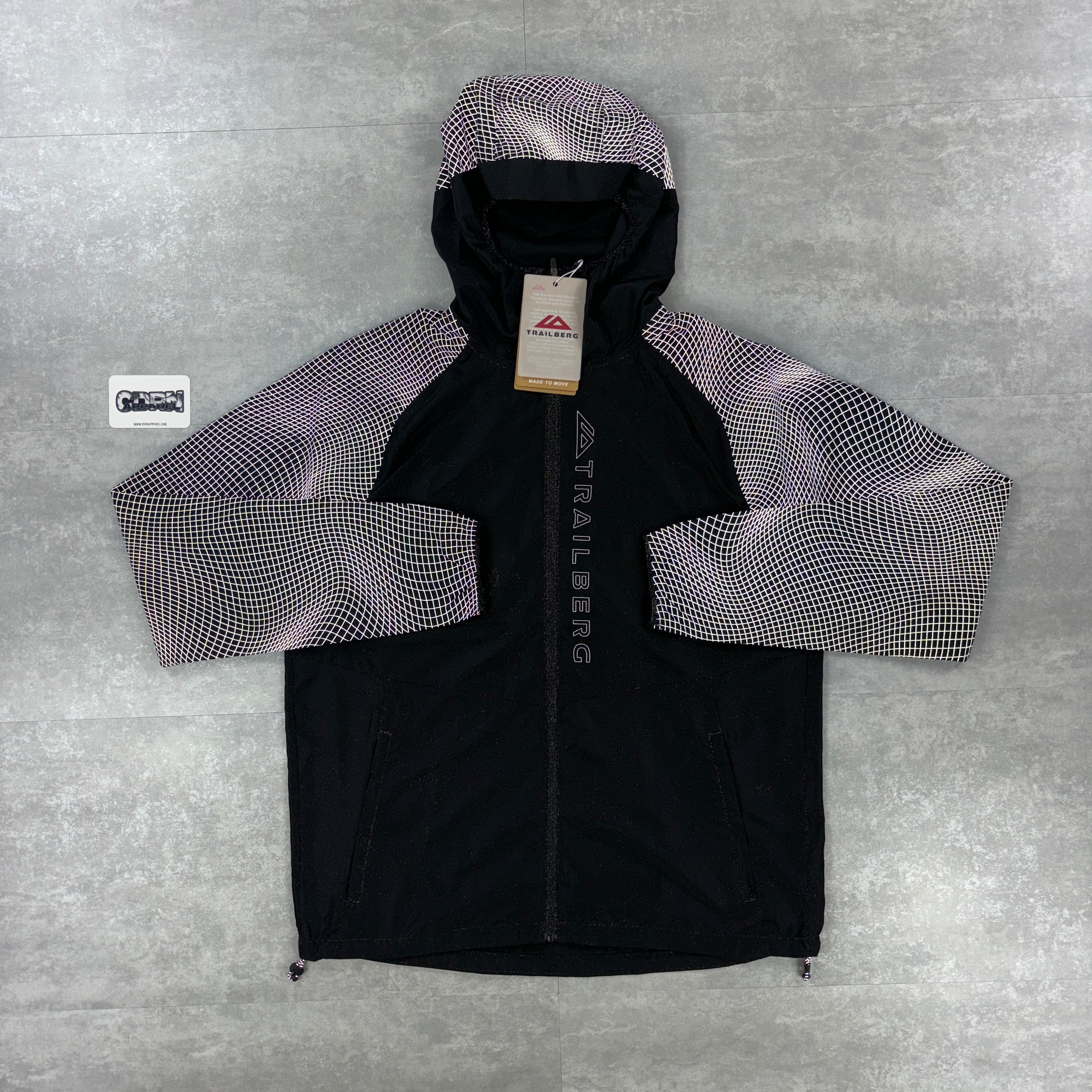 Trailberg Aspect Windbreaker Black, Black Aspect T-Shirt & Black Aspect Shorts Set
