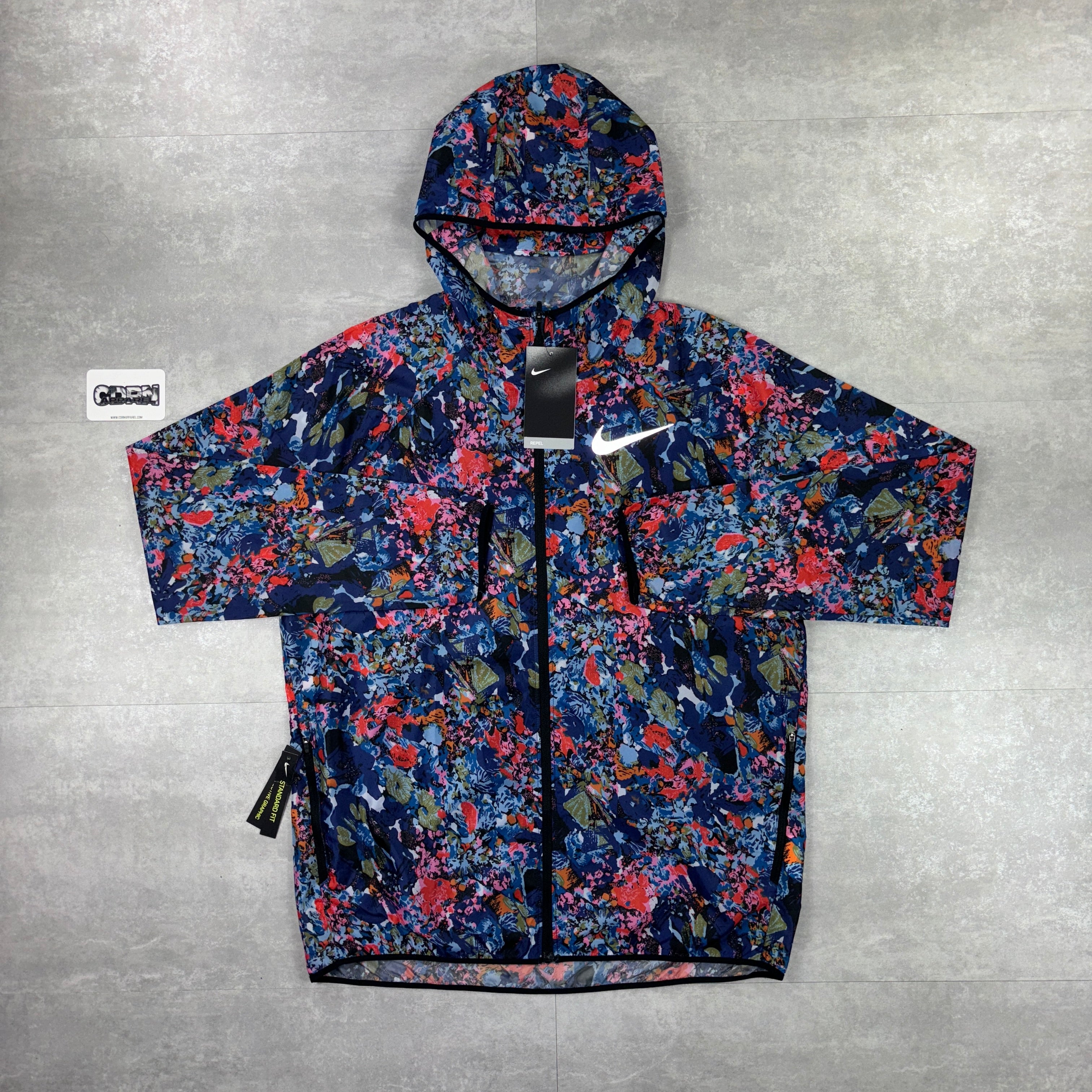 Nike Floral Windbreaker Jacket -Blue/Pink