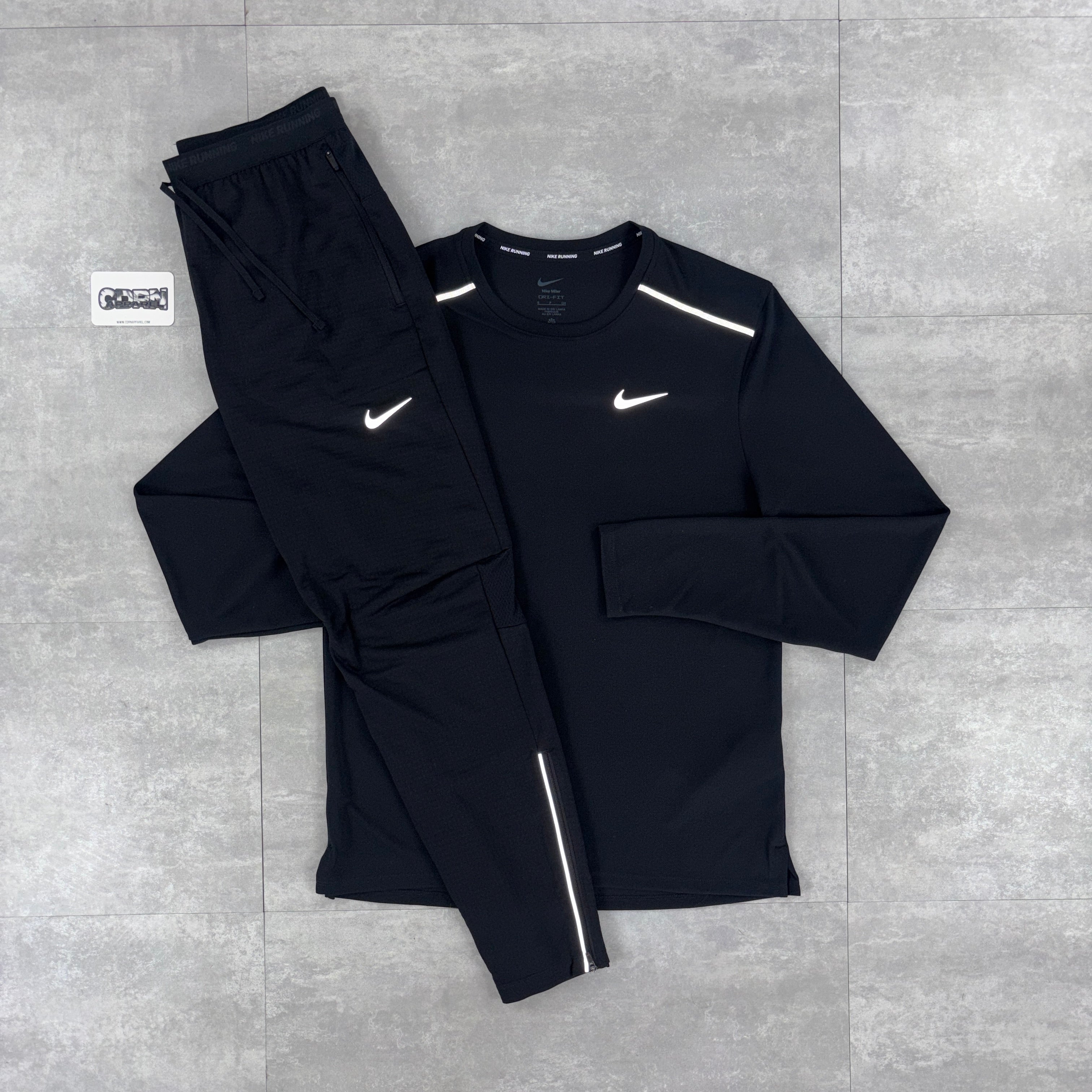 Nike Miler 1.0 Long Sleeve T-Shirt - Black