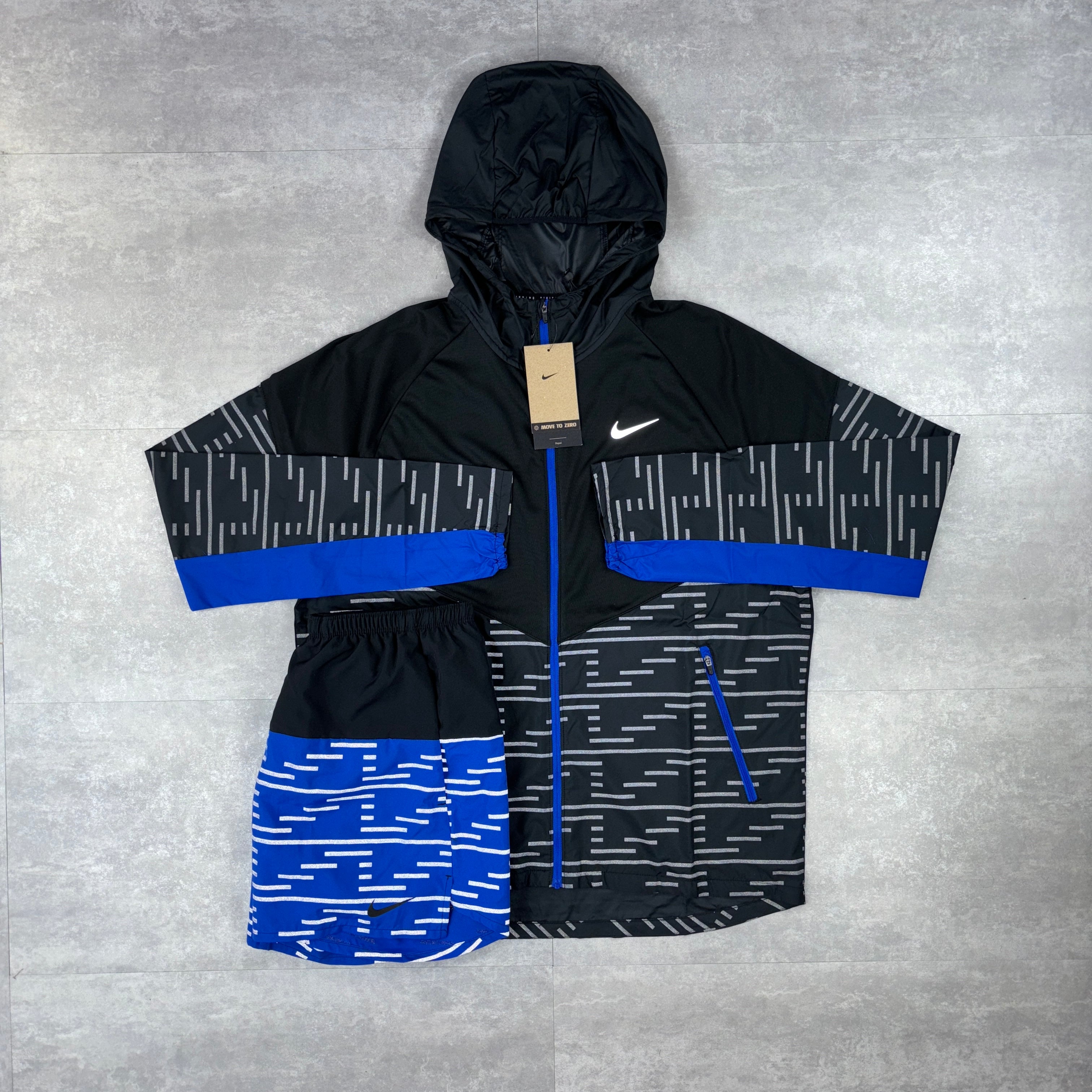 Nike Running Division Windbreaker Jacket - Black/Blue