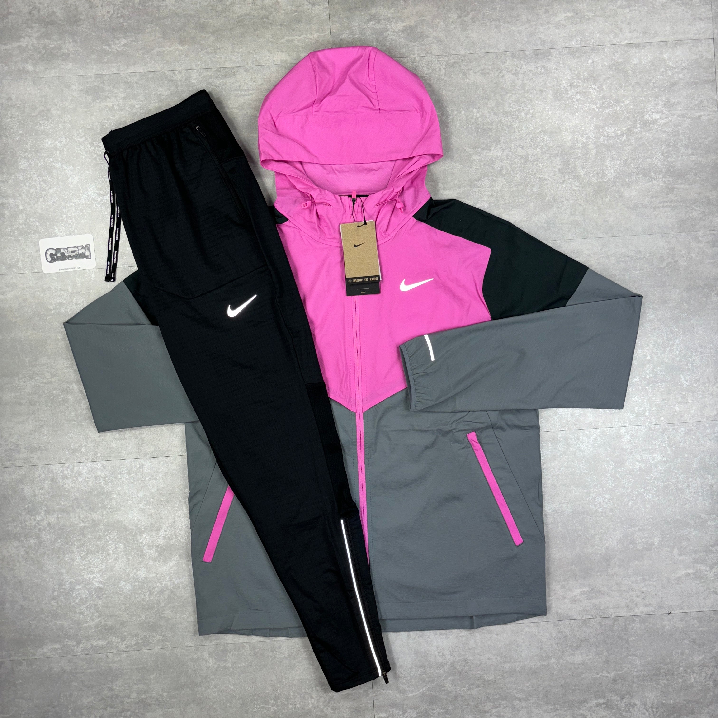 Nike UV Windbreaker Playful Pink & Black Phenom Pants