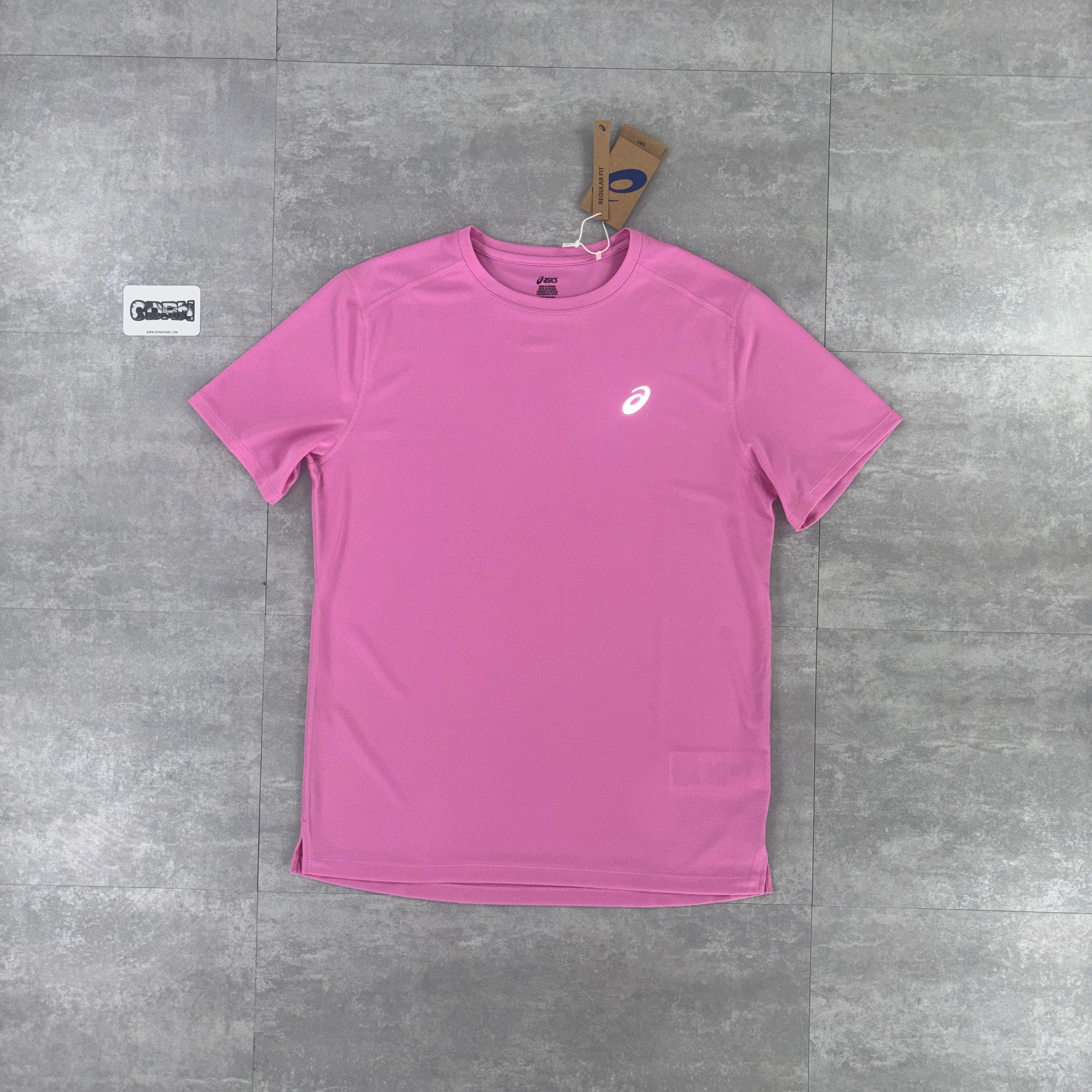 Asics Core T-Shirt Sweet Pink & Black Performance Shorts Set
