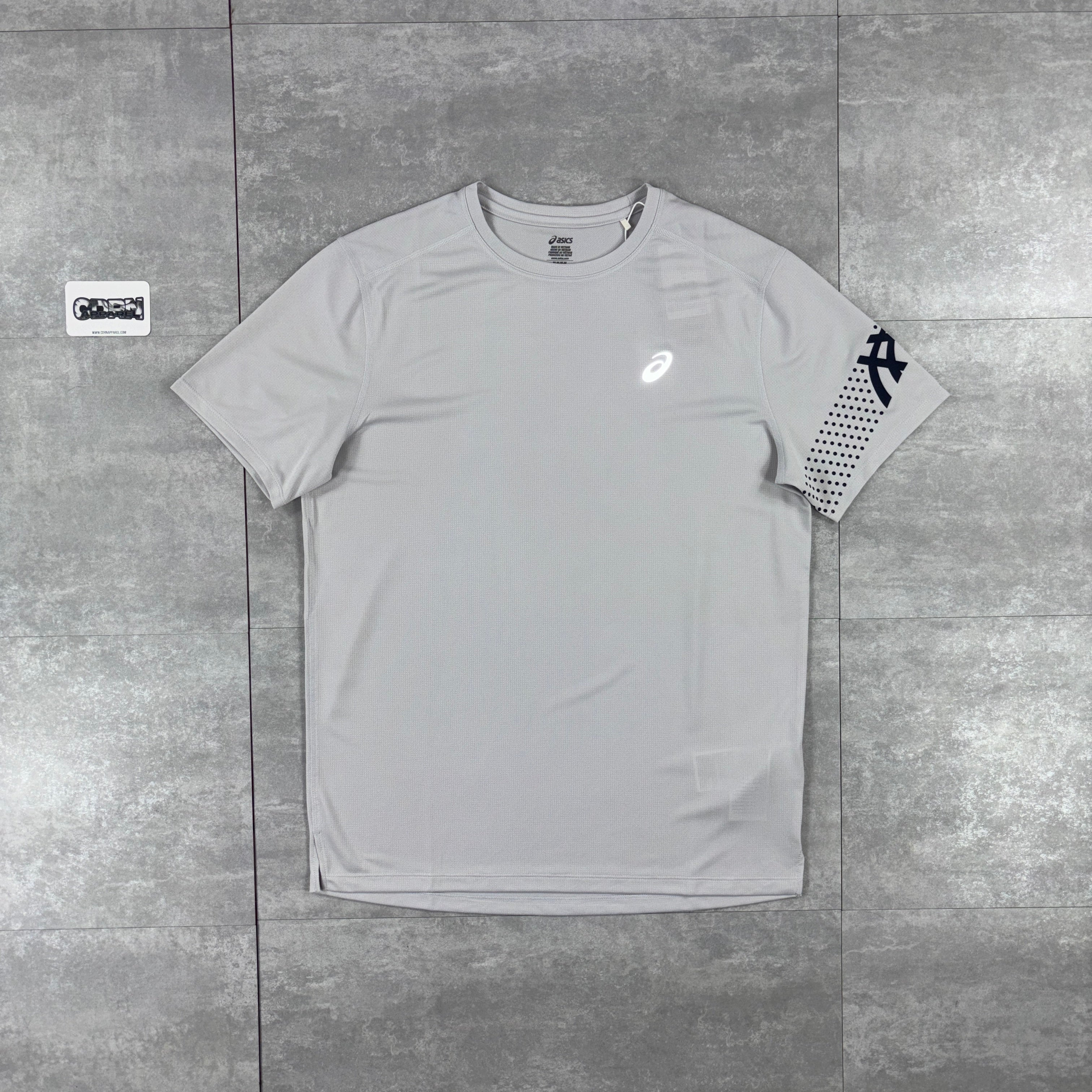 Asics Icon T-Shirt - Grey / Navy
