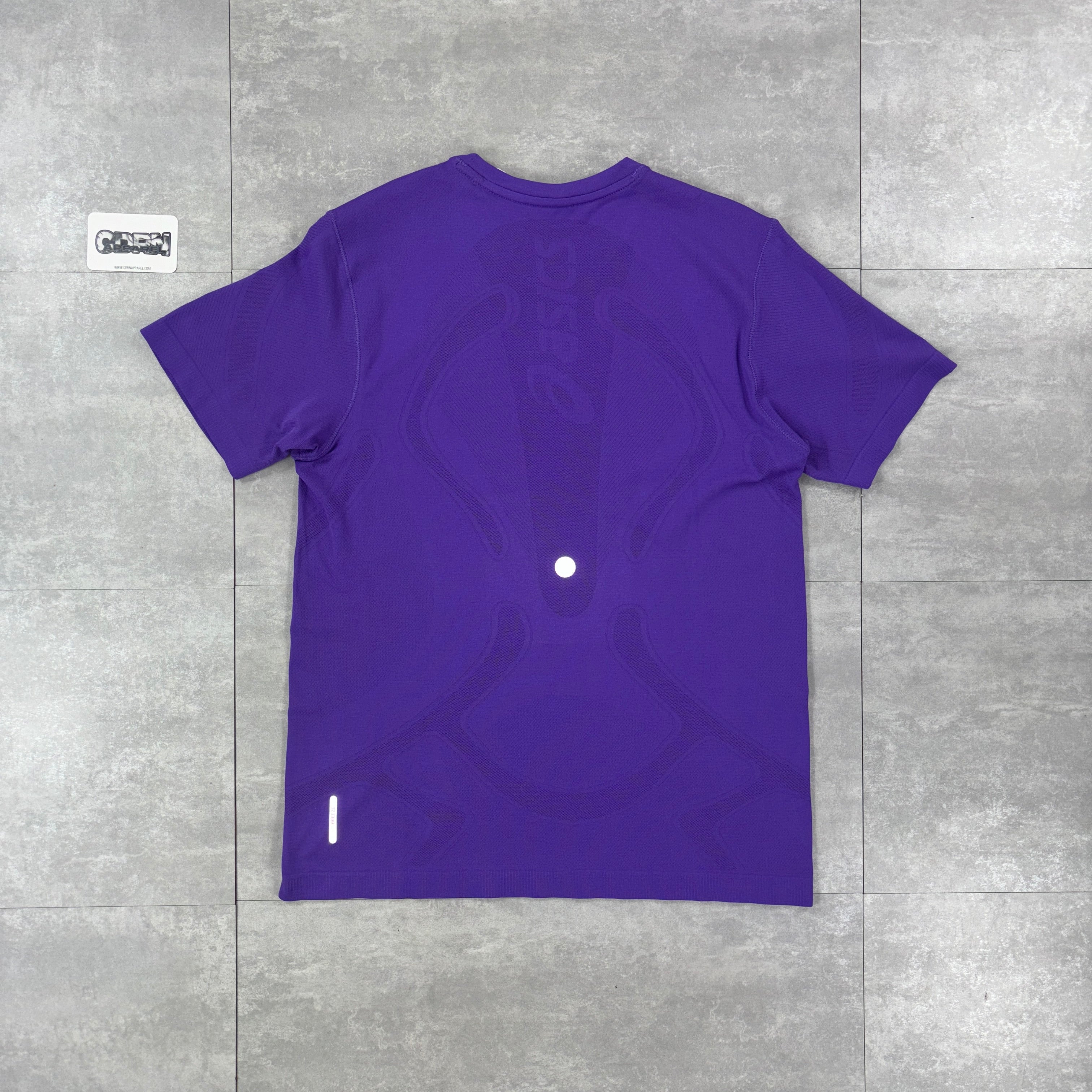 Asics Repel Windbreaker Jacket Deep Purple, Purple Seamless T-Shirt & Black Asics Performance Shorts Set