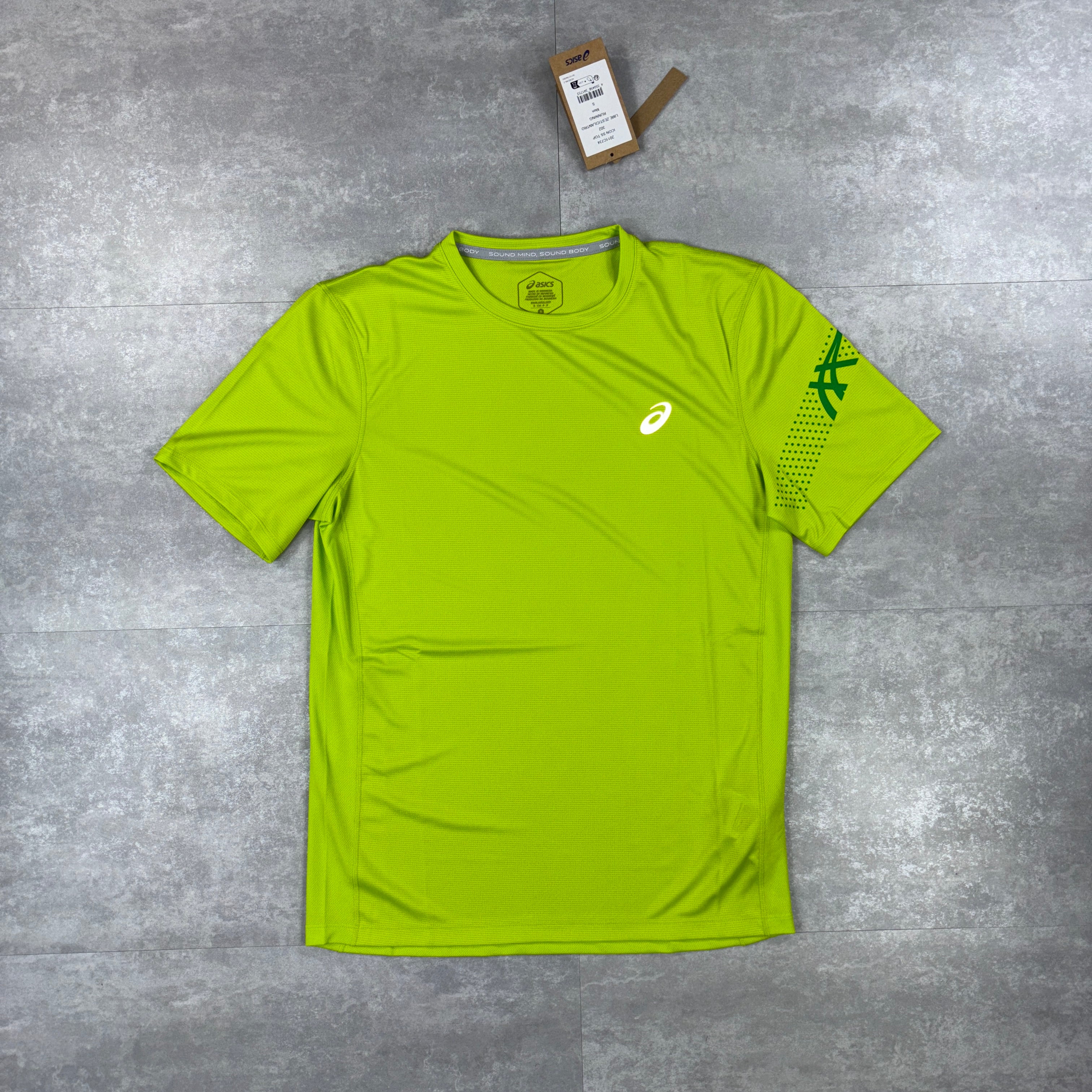 Asics Neon Icon T-Shirt & Black 5” Icon Shorts