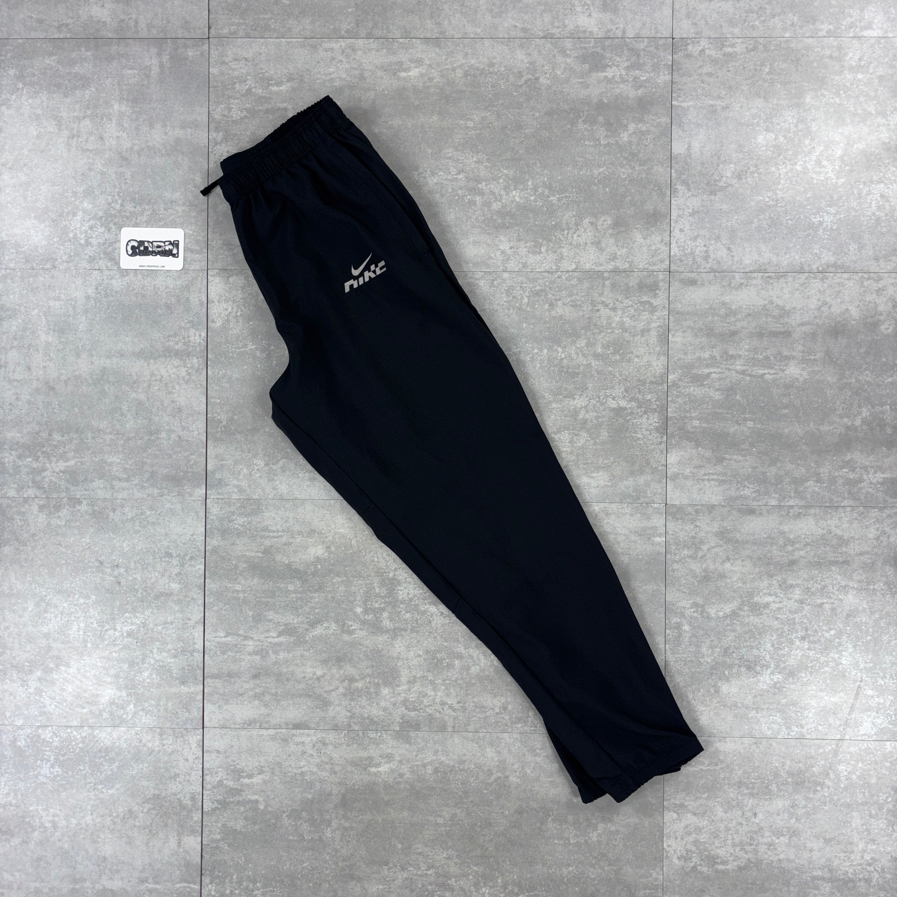 Nike Black Swoosh Windbreaker Jacket & Black Swoosh Pants Set