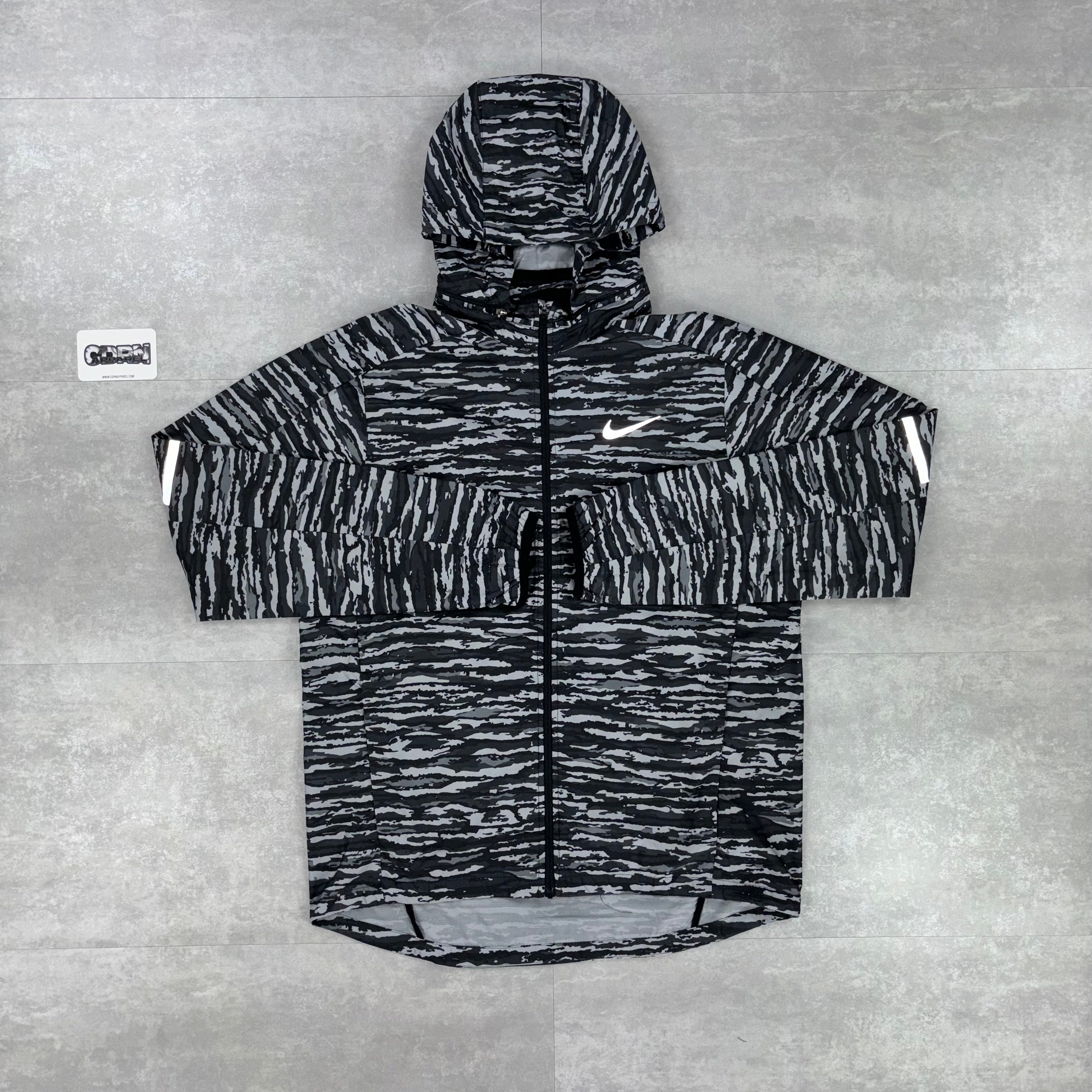 Nike Shield Windbreaker Jacket - Black Camouflage