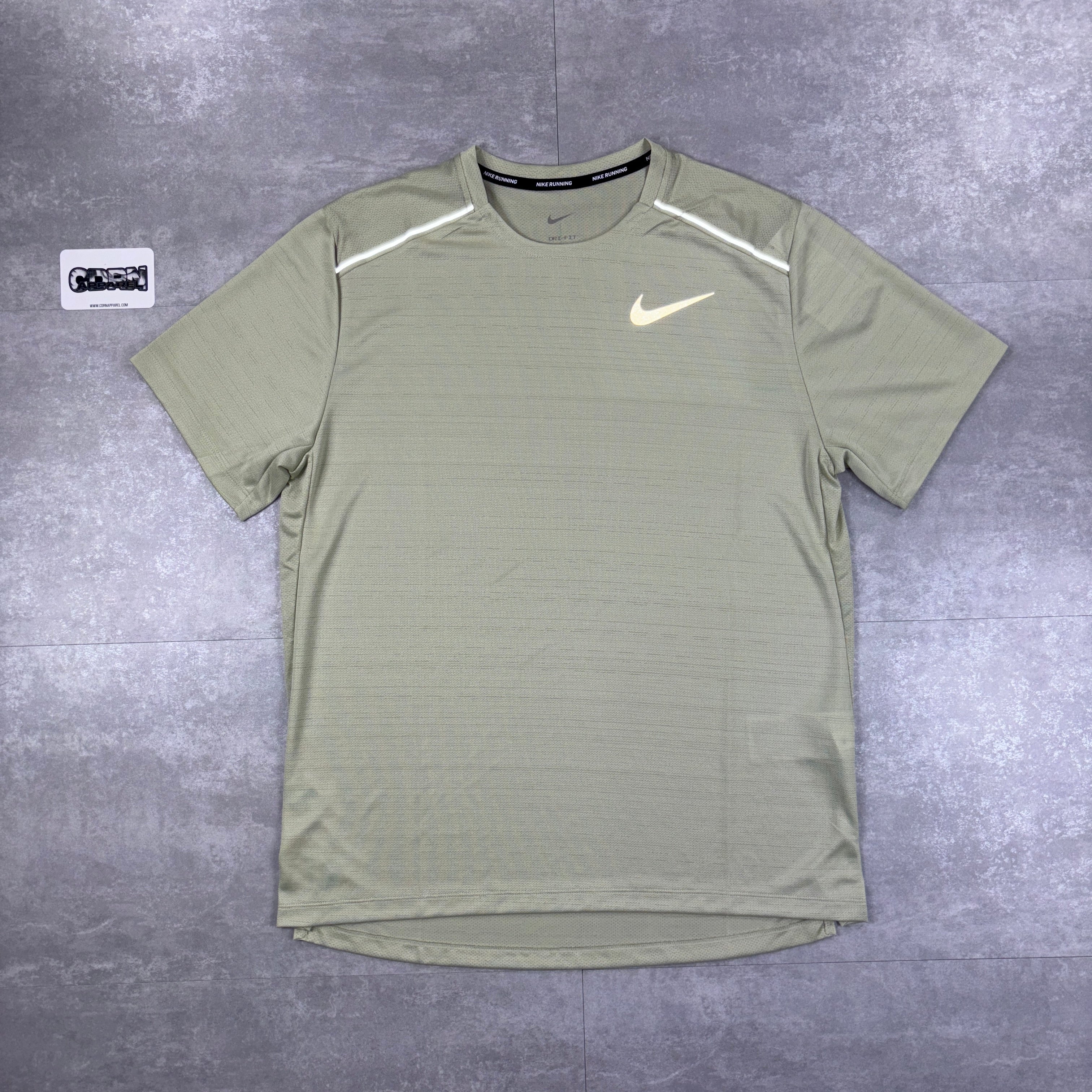 Nike Miler 1.0 T-Shirt - Olive Aura