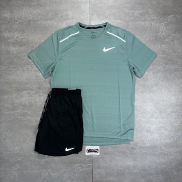 Nike Miler 1.0 Mineral & Black Flex Strides Shorts Set