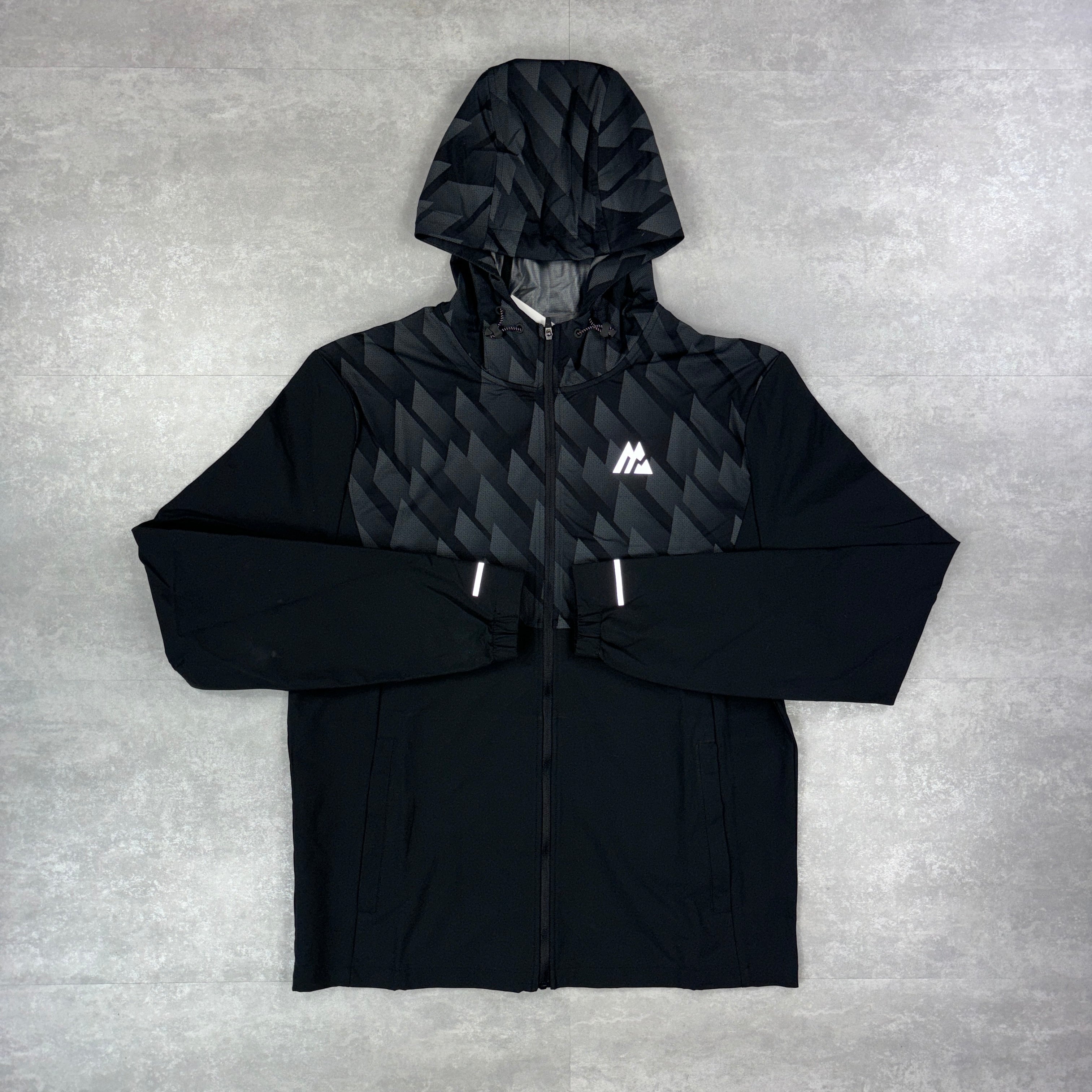 Montirex Charge Print Windbreaker- Black