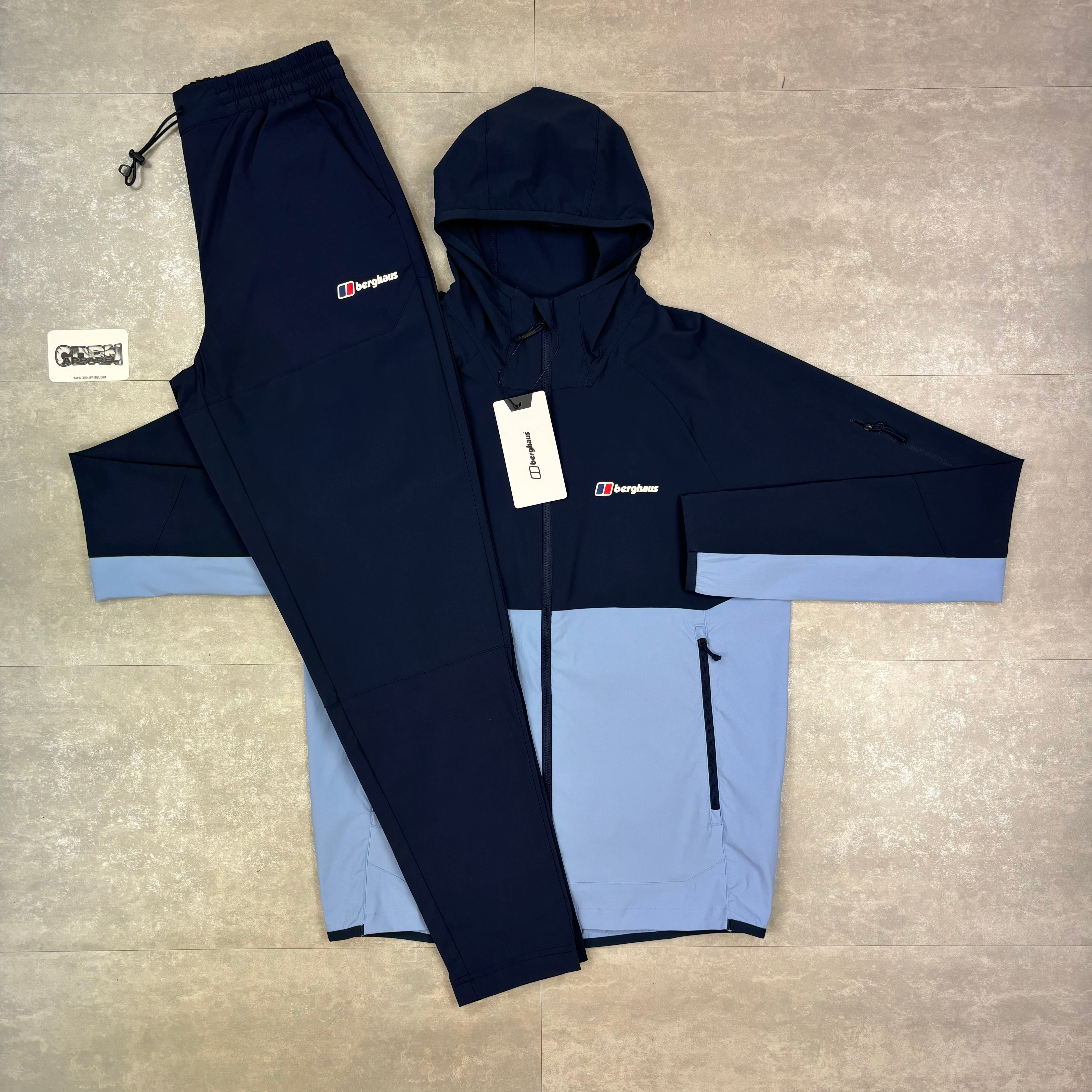 Berghaus Theran Windbreaker Jacket Navy / Blue & Navy Theran Pants Set
