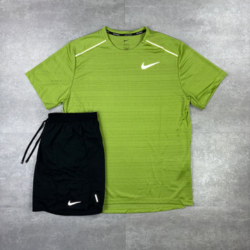 Nike Miler 1.0 Kiwi & Black Flex Strides Shorts Set