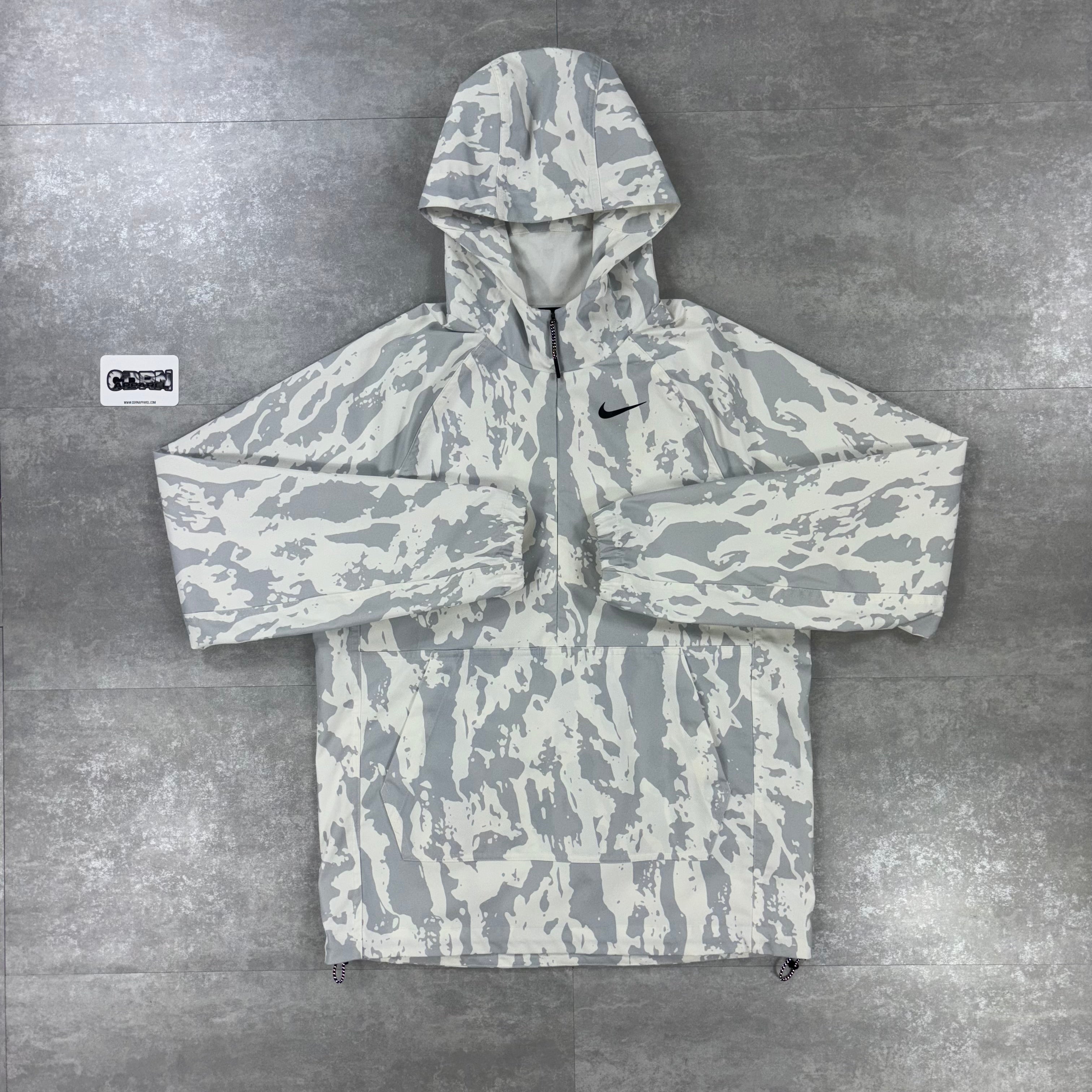 Nike Anorak Windbreaker Jacket - White / Grey