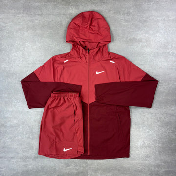 Nike Adobe Red UV Windbreaker & 7” Challenger Shorts Set