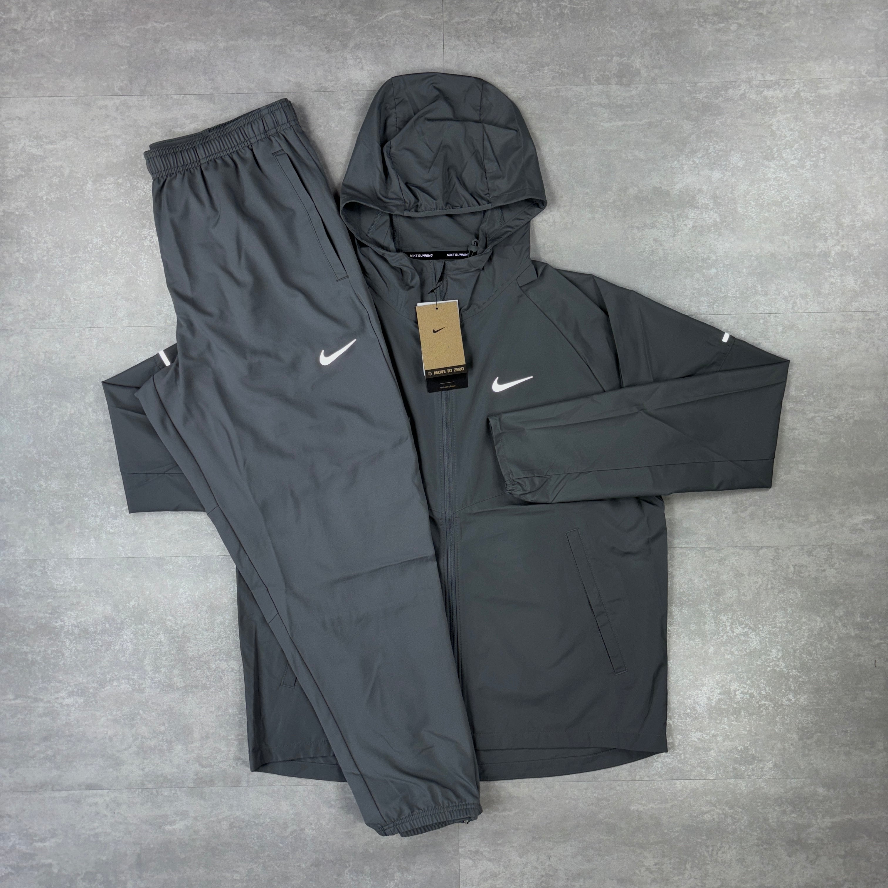 Nike grey windbreaker best sale