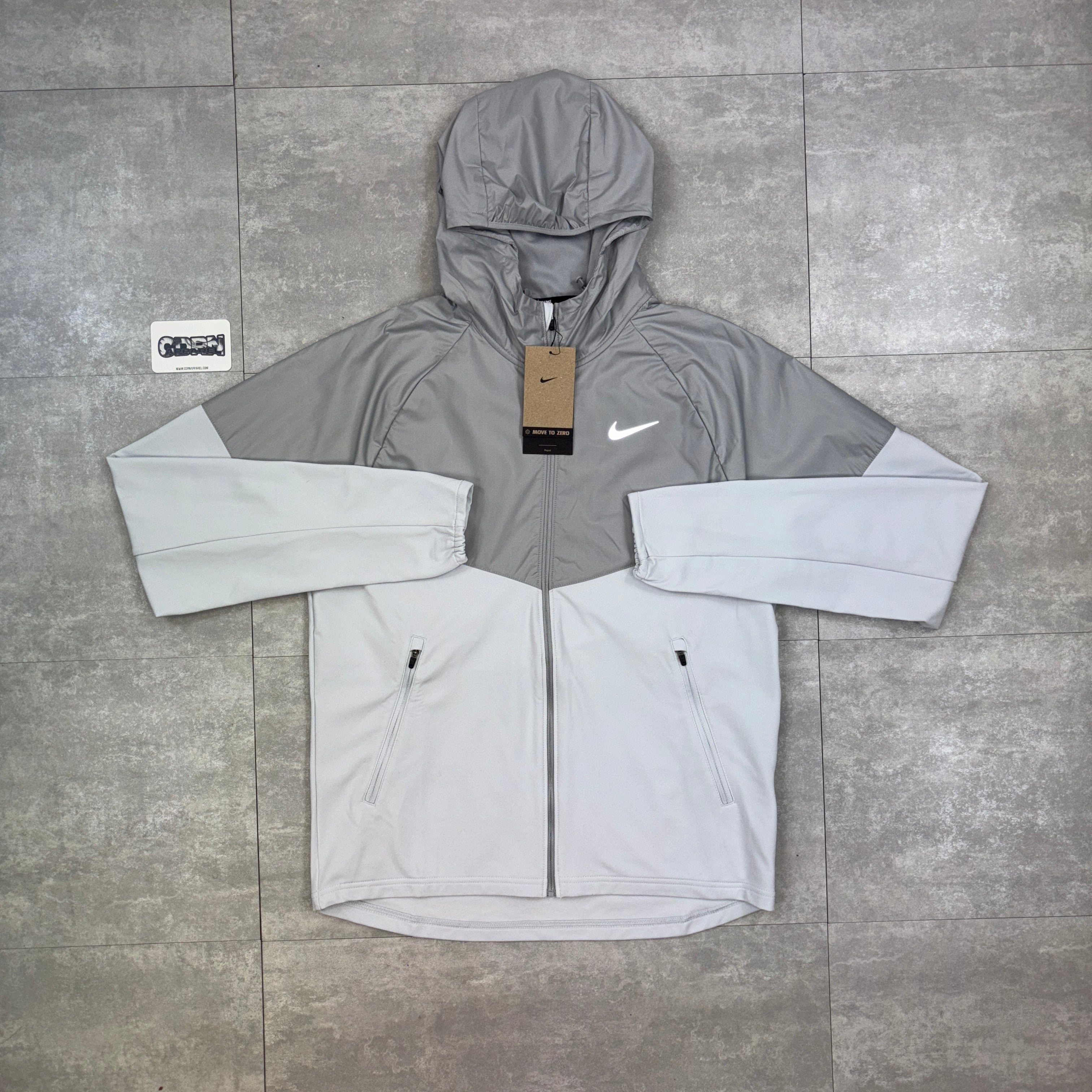 Nike Miler Therma-Fit Repel Windbreaker Jacket Winterised Grey & Therma-Fit Pants Sst