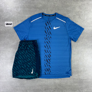 Nike Blue Bolt Miler & Bolt Challenger Shorts