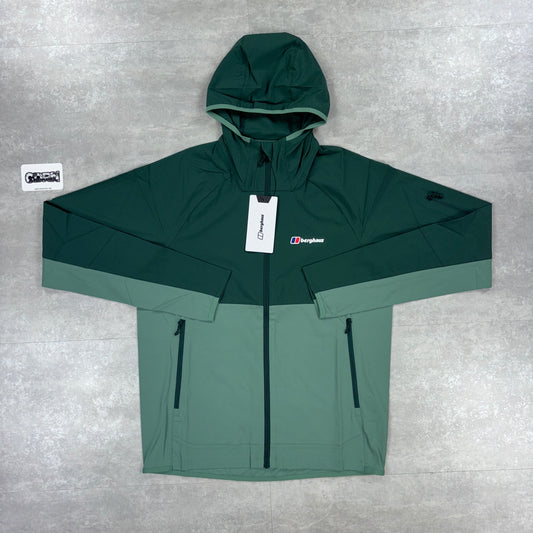Berghaus Green Theran Windbreaker & Green Wayside Shorts Set
