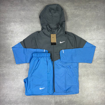 Nike UV Windbreaker Grey/Blue & Blue Challenger Shorts Set