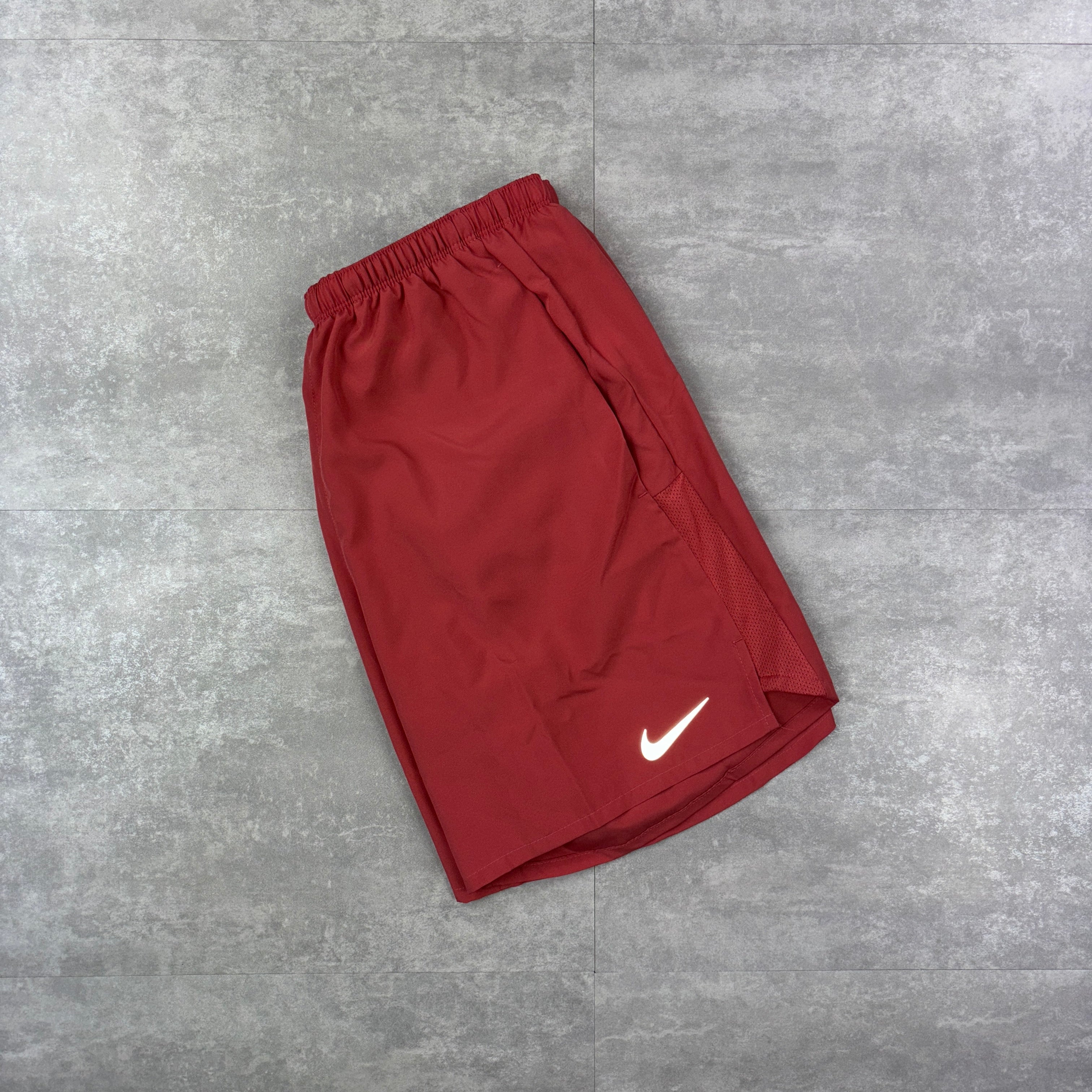 Nike Adobe Red UV Windbreaker, Adobe Miler 1.0 & 7” Challenger Shorts Set