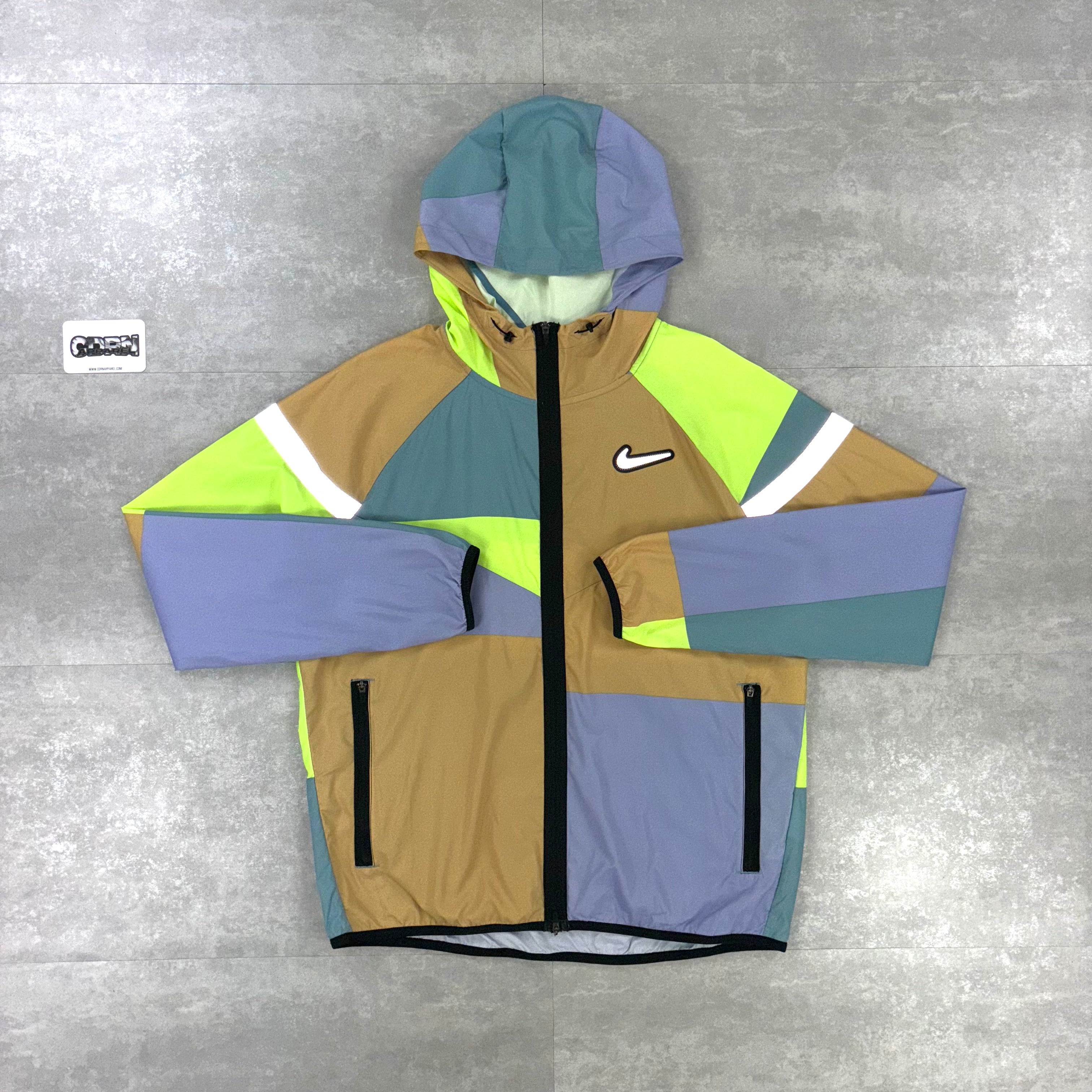 Nike Patchwork Windbreaker Jacket - Yellow/Lilac