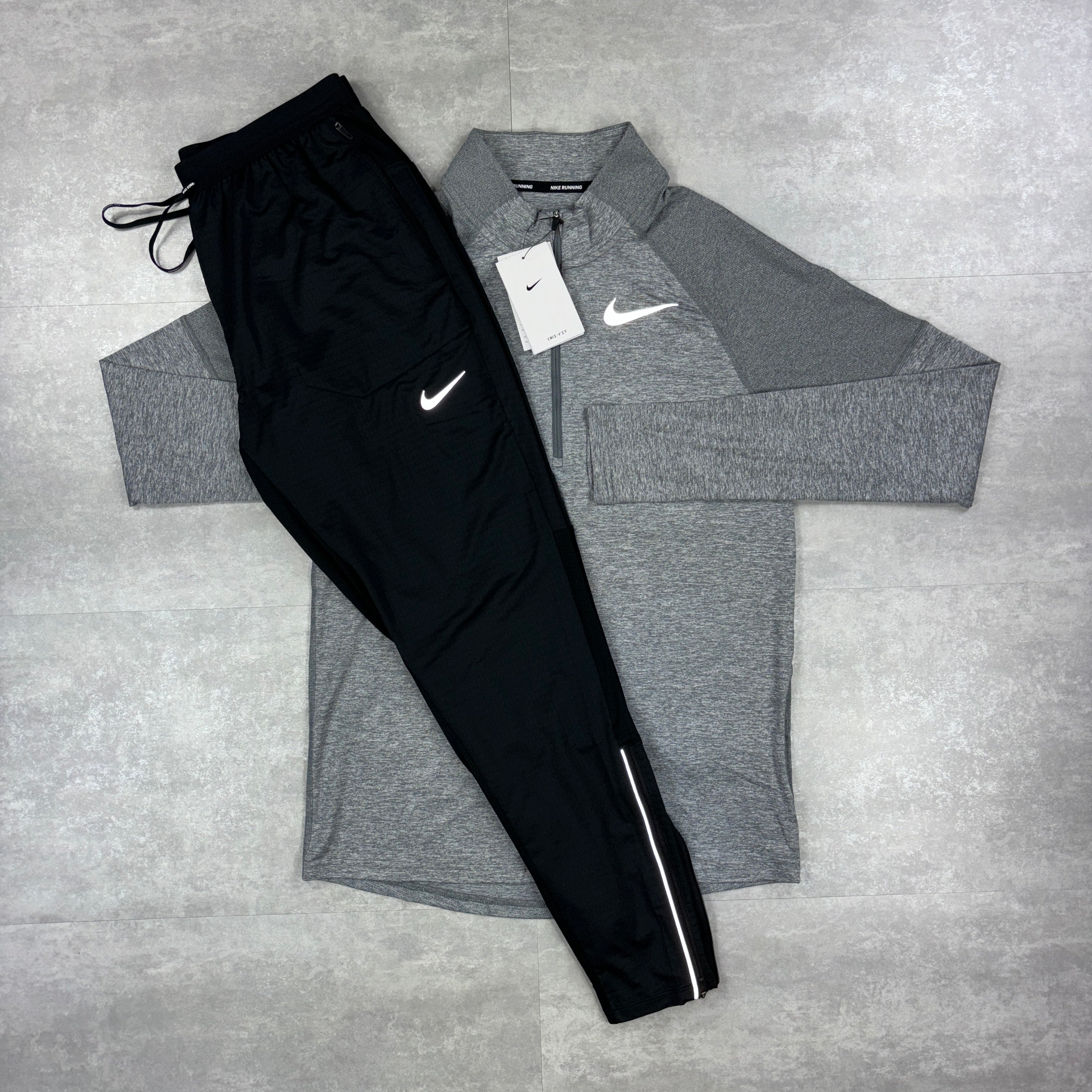 Nike Element 2.0 1/4 Zip Grey & Black Phenoms Pants Set