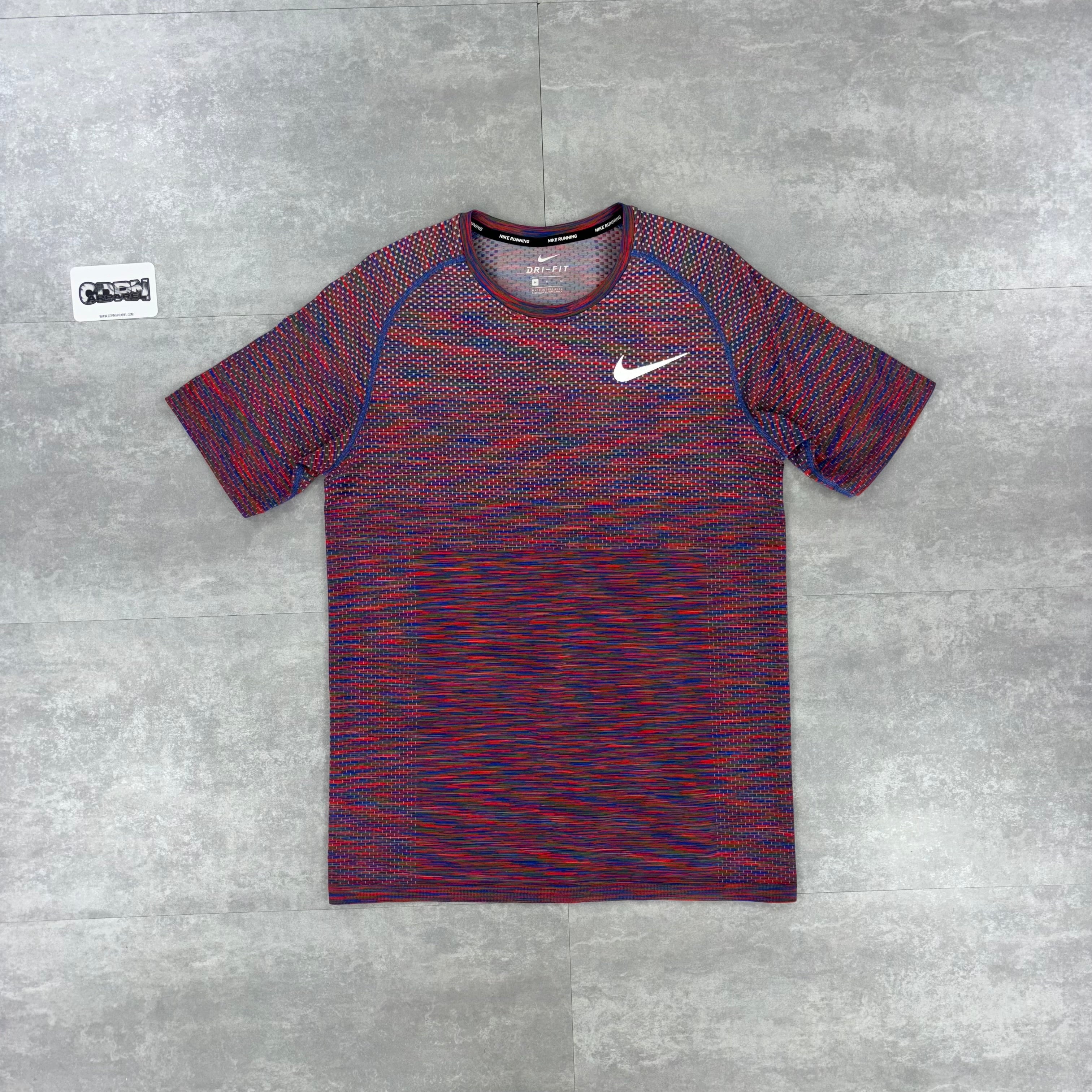 Nike Miler Techknit T-Shirt - Red Fire