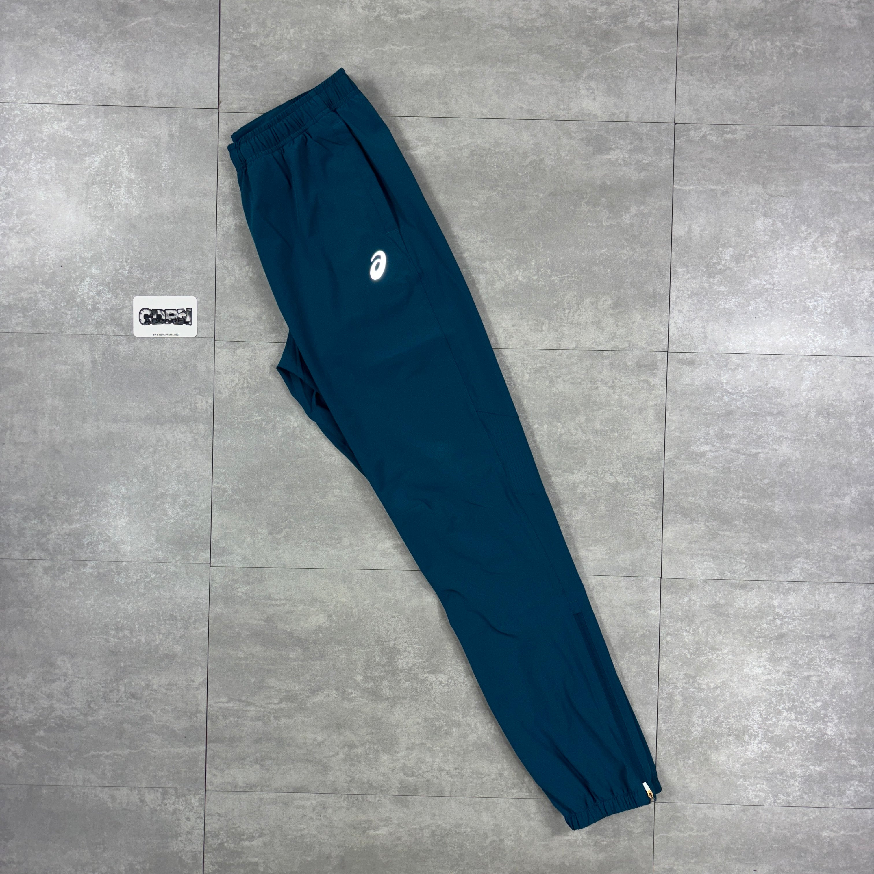 Asics Icon Windbreaker Jacket Dark Teal & Dark Teal Asics Challenger Pants Set