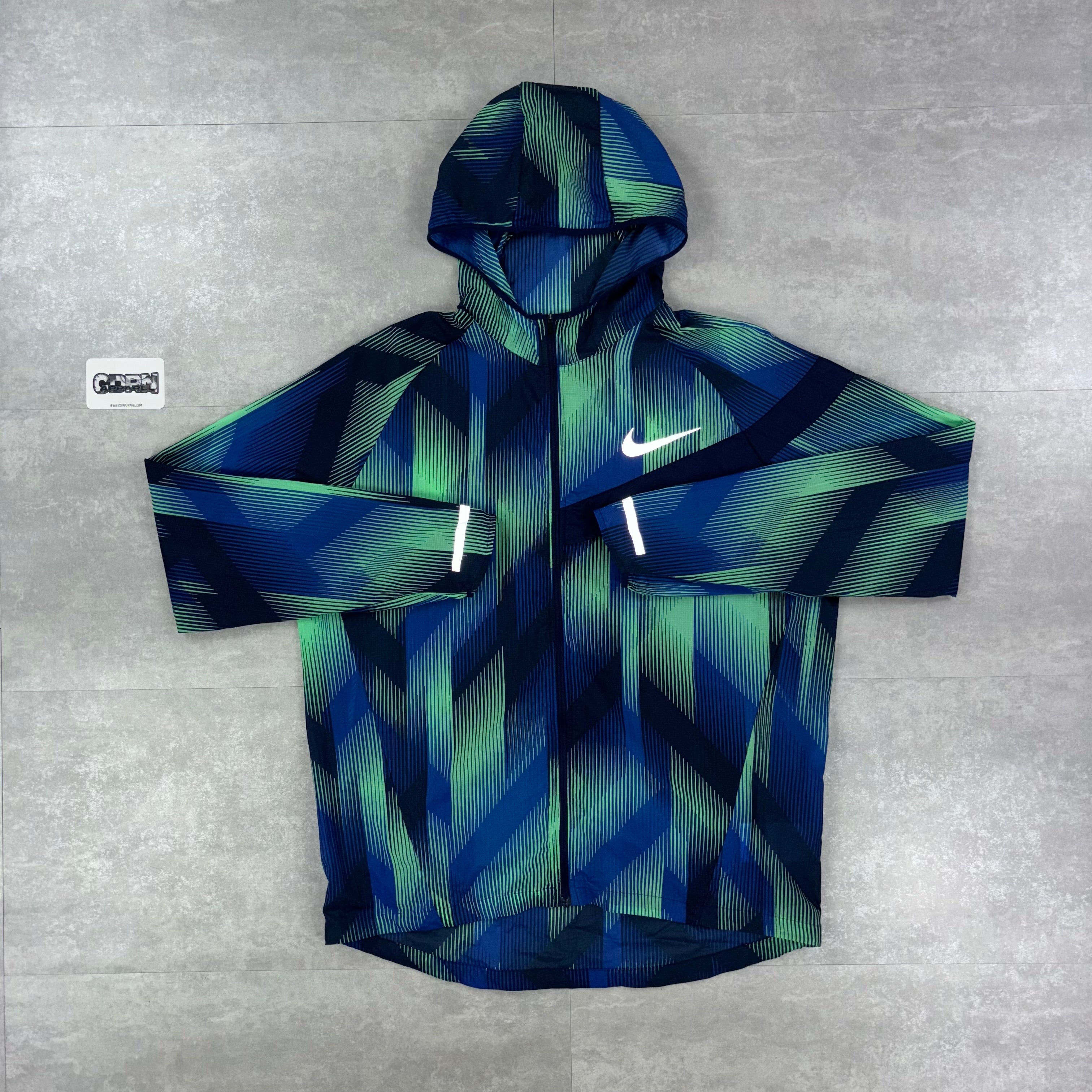 Nike Impossibly Light Shield Windbreaker Jacket - Blue / Emerald