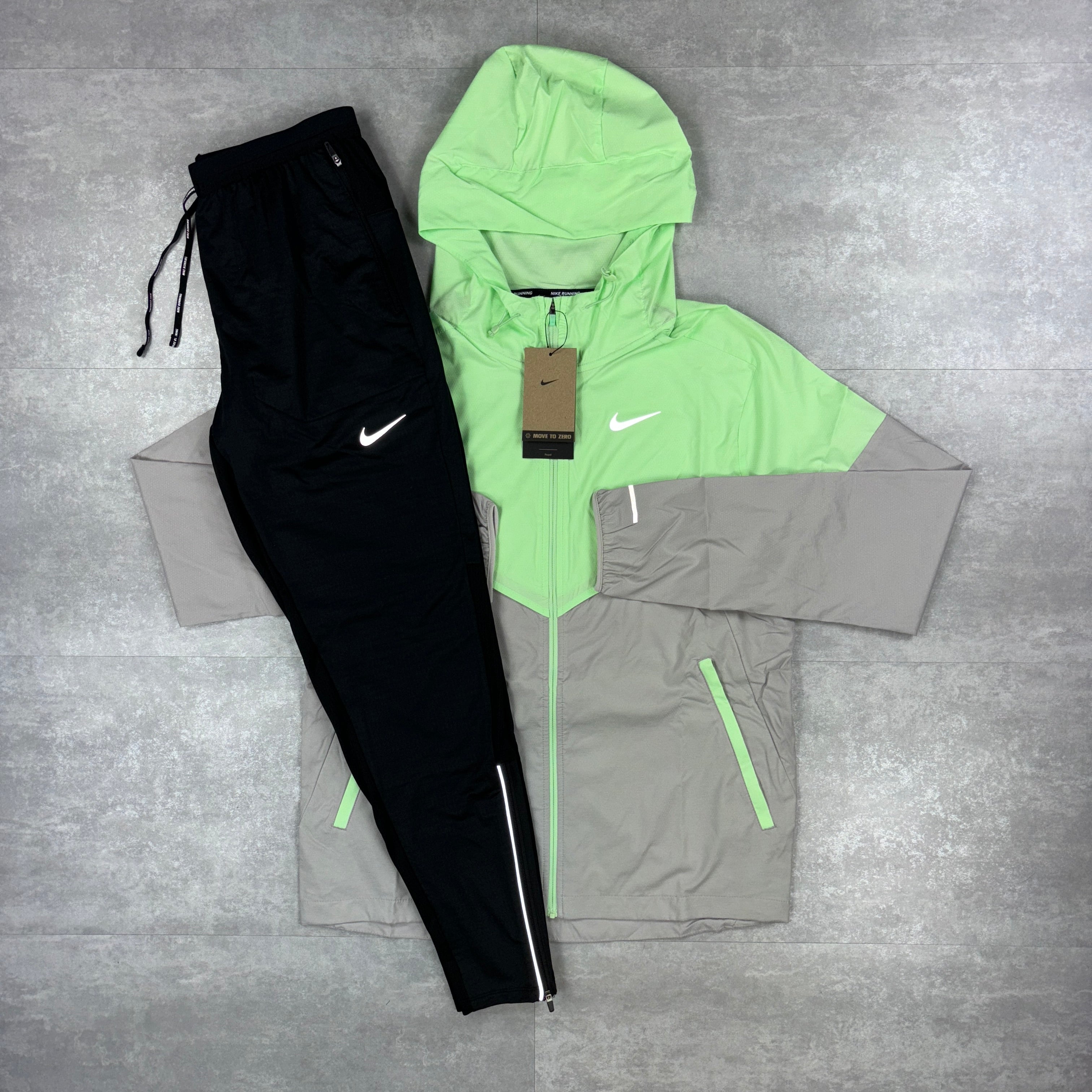 Nike Vapour Green Windbreaker & Black Phenom Pants