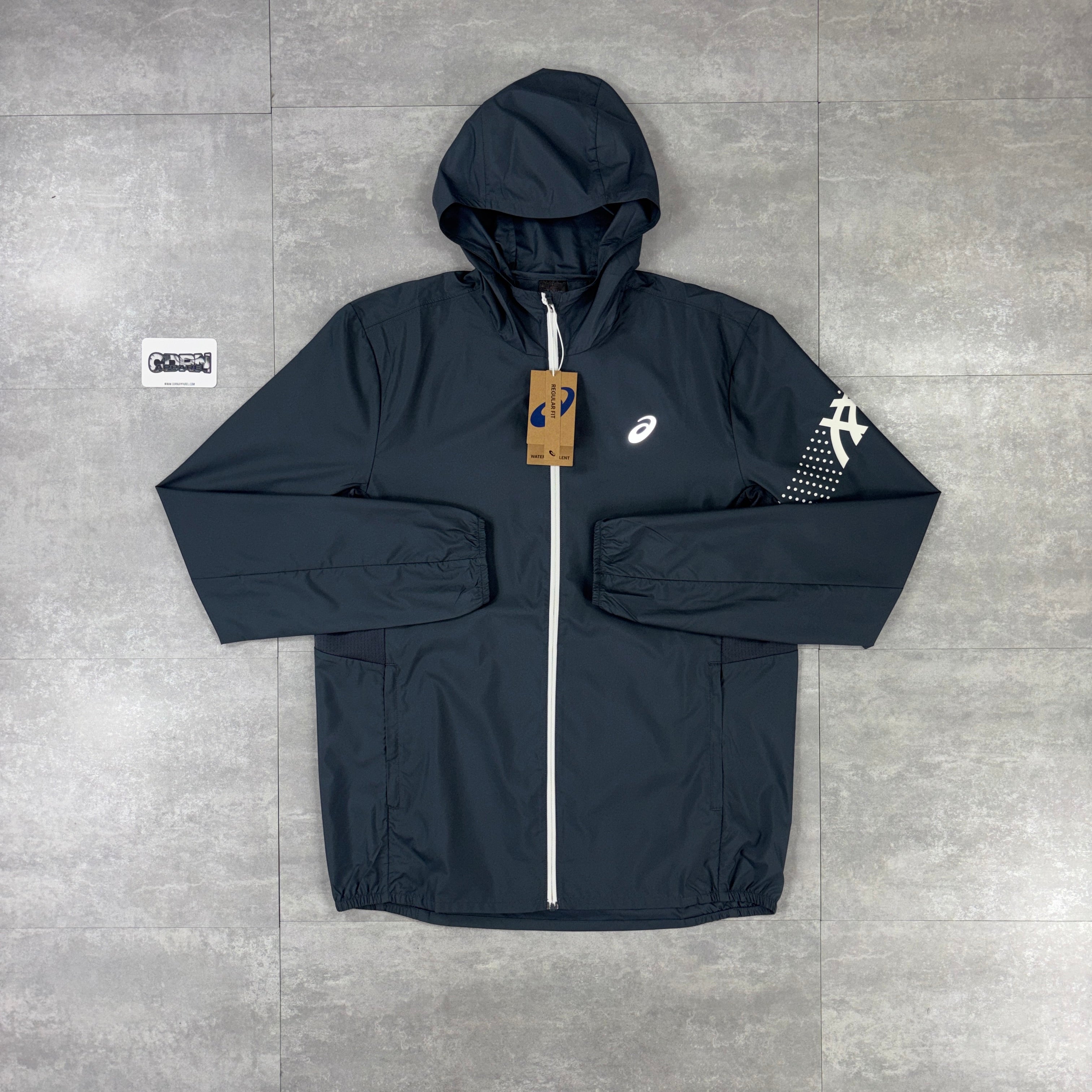 Asics Icon Windbreaker Jacket Carrier Grey & Carrier Grey Asics Icon Shorts Set