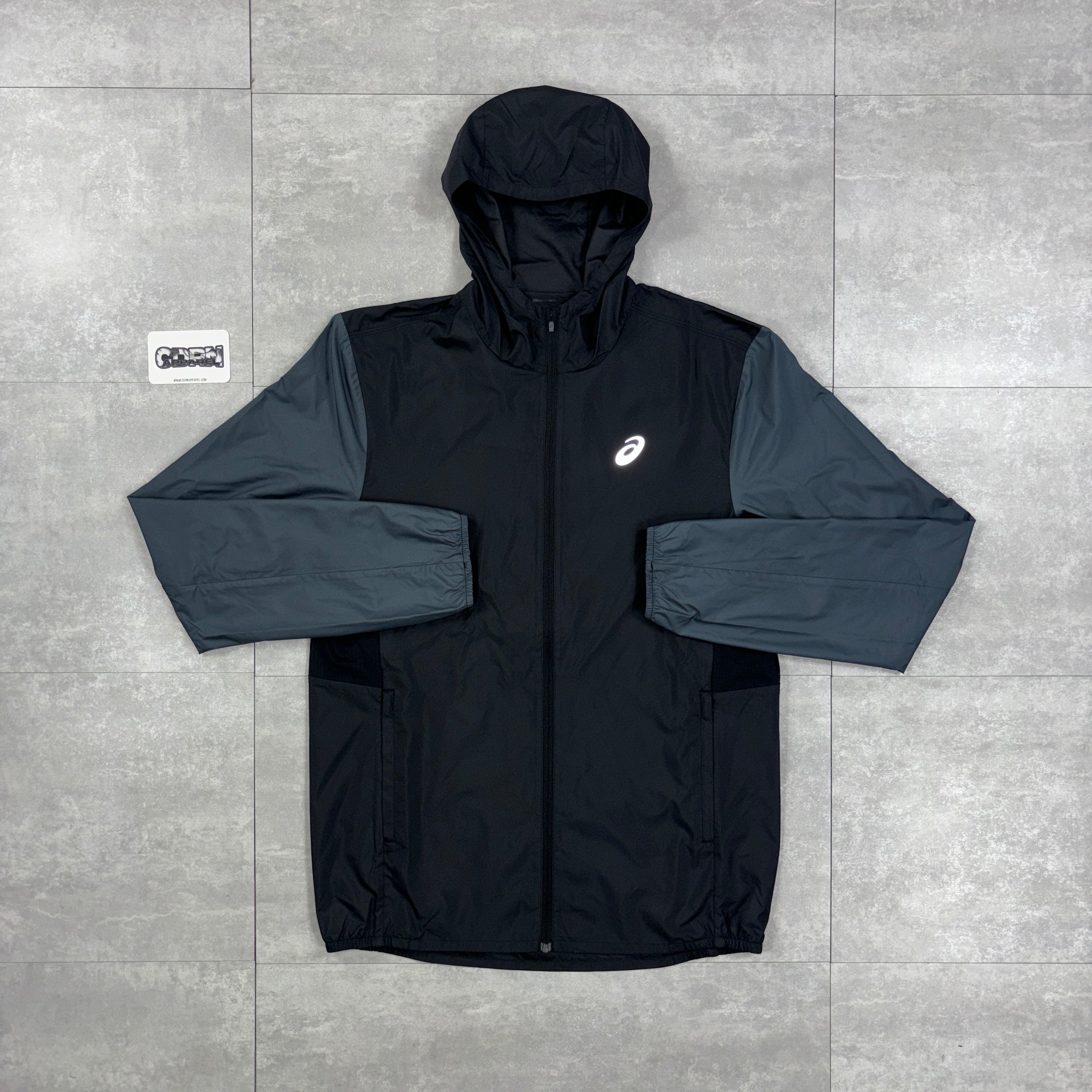 Asics Icon Windbreaker Jacket - Black / Grey