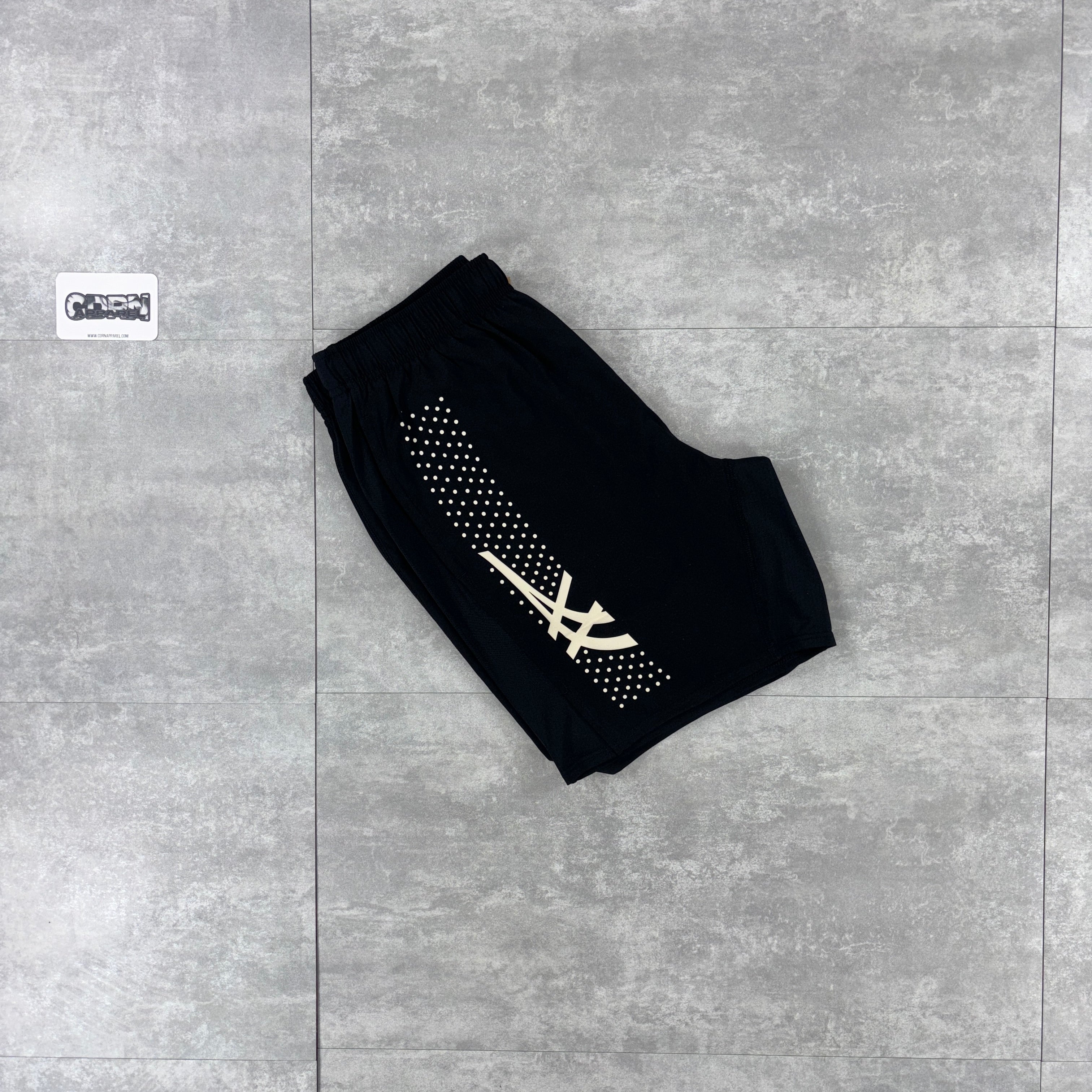 Asics Icon T-Shirt Crimson Red & Black Icon Shorts Set