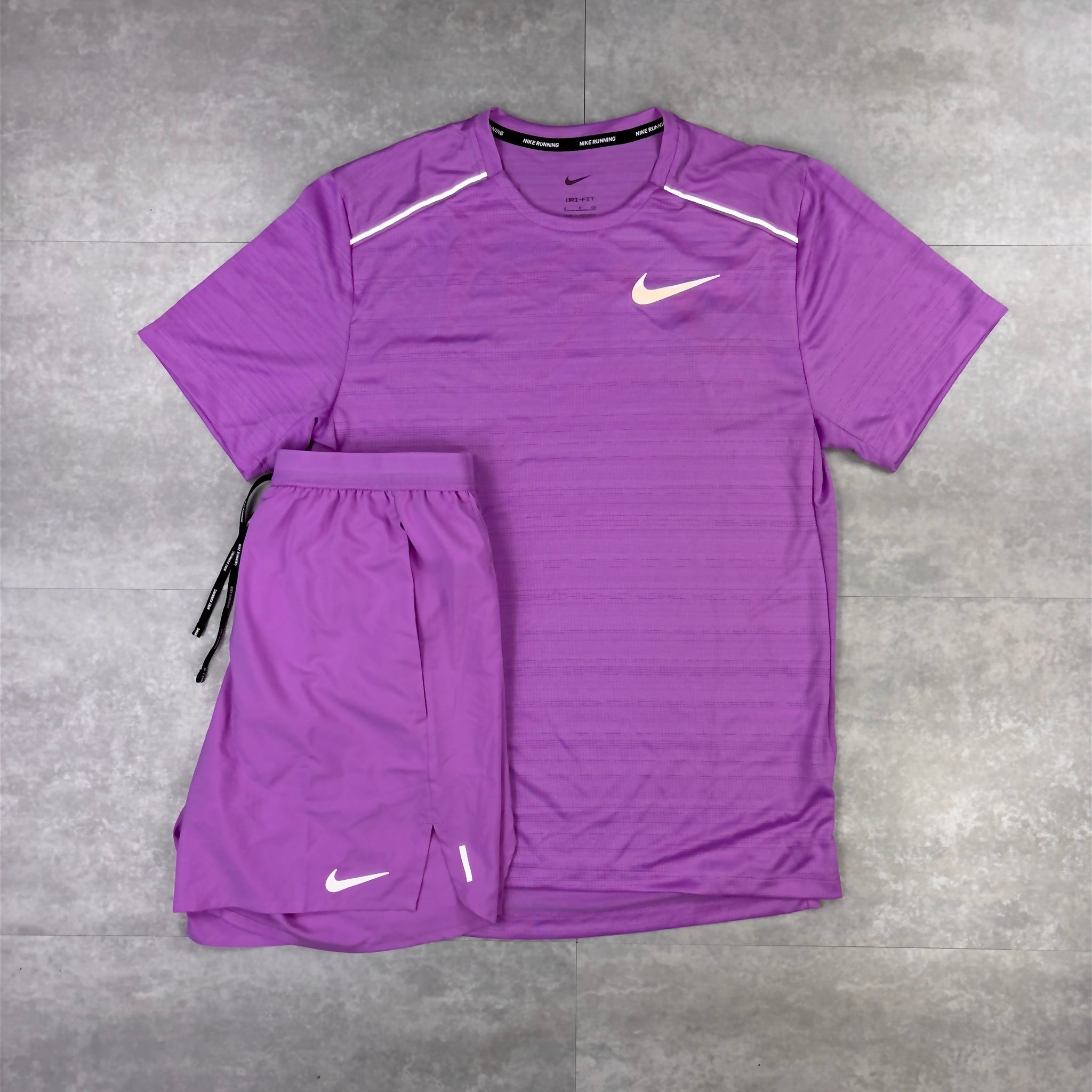 Nike Miler 1.0 Lilac & Lilac Flex Stride Shorts Set